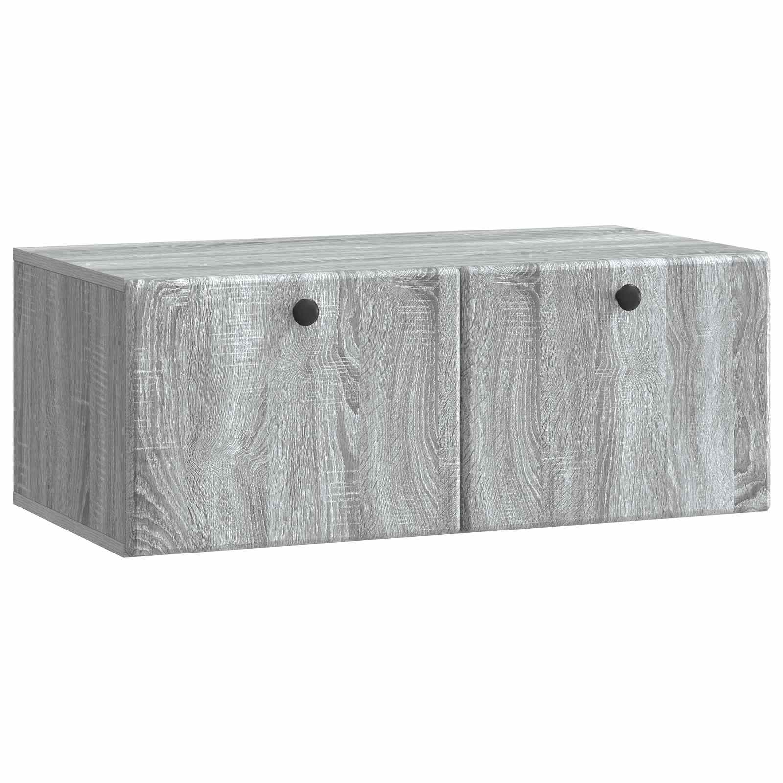 vidaXL Wandbeugel TV-kast Zwart 59,5 x 41 x 30 cm Bewerkt hout