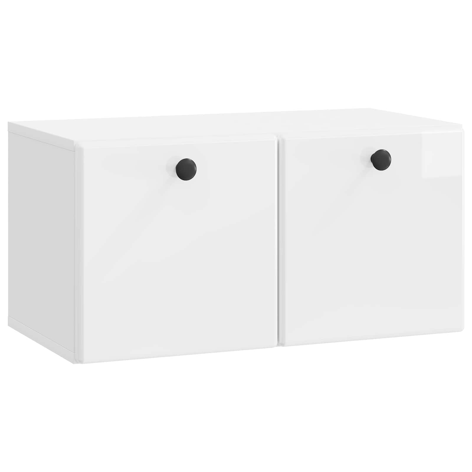 vidaXL Wandbeugel TV-kast Zwart 59,5 x 41 x 30 cm Bewerkt hout