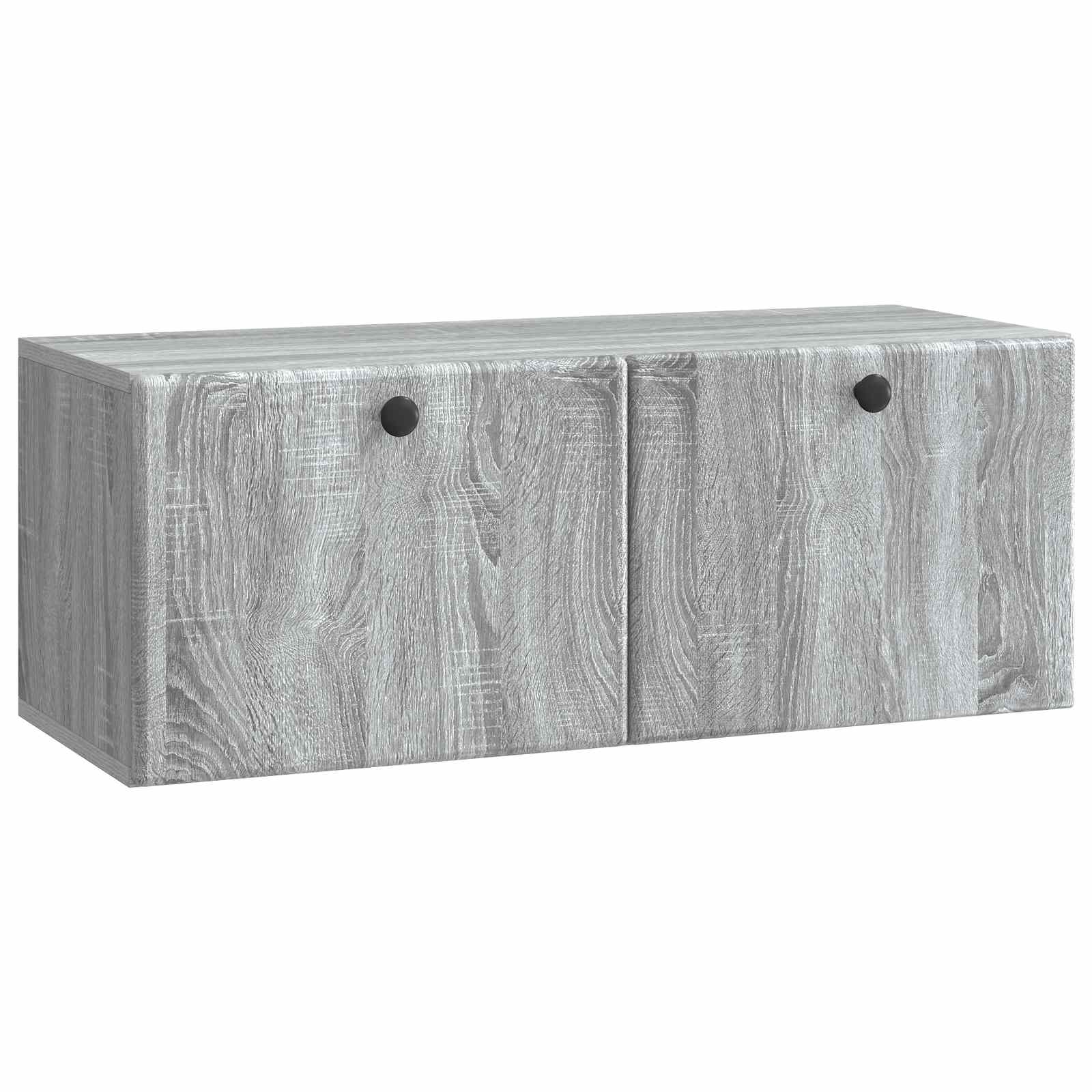 vidaXL Wandbeugel TV-kast Zwart 59,5 x 41 x 30 cm Bewerkt hout