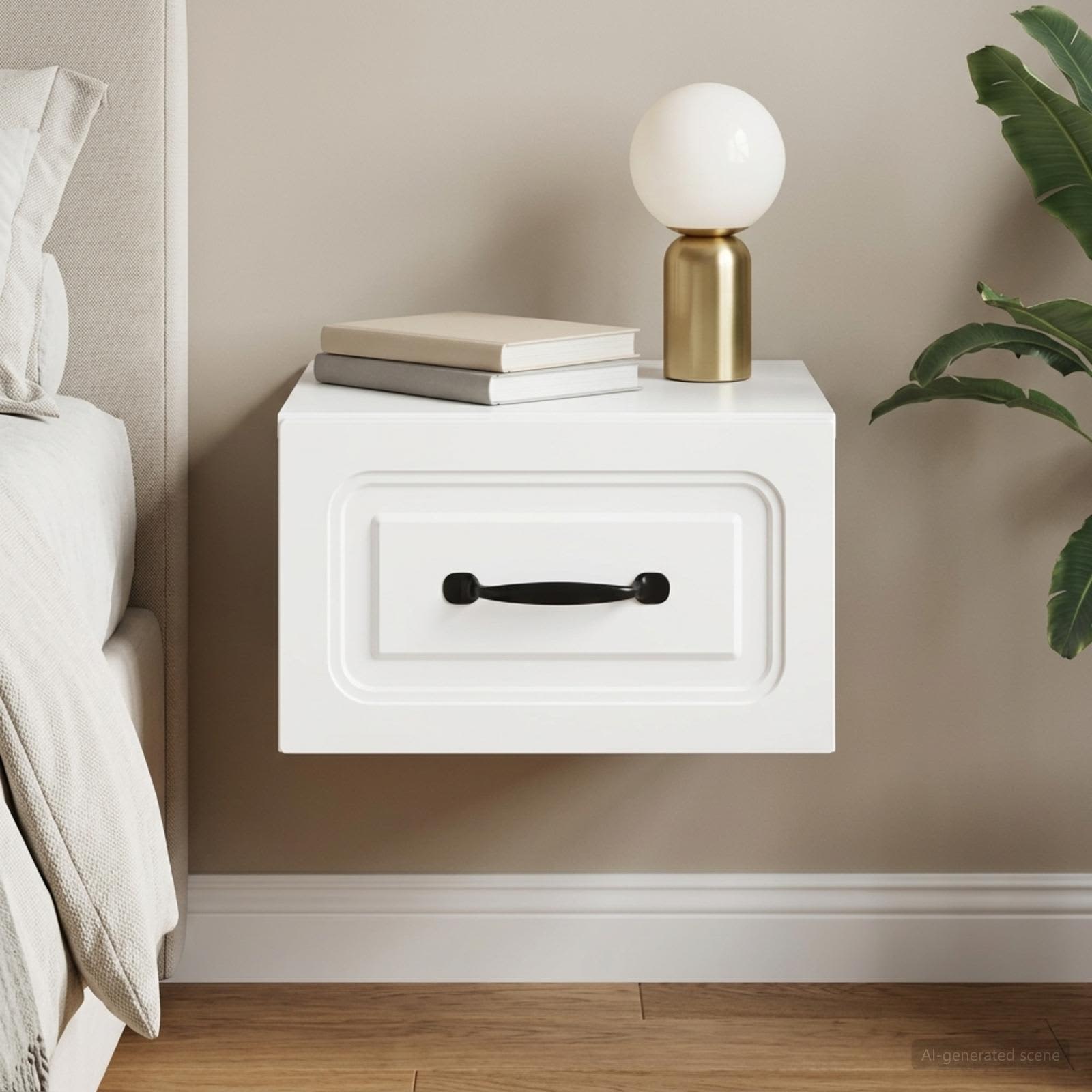 vidaXL Wandbeugel Bedkast met lade 2 pcs Oud hout 34,5 x 33 x 20 cm