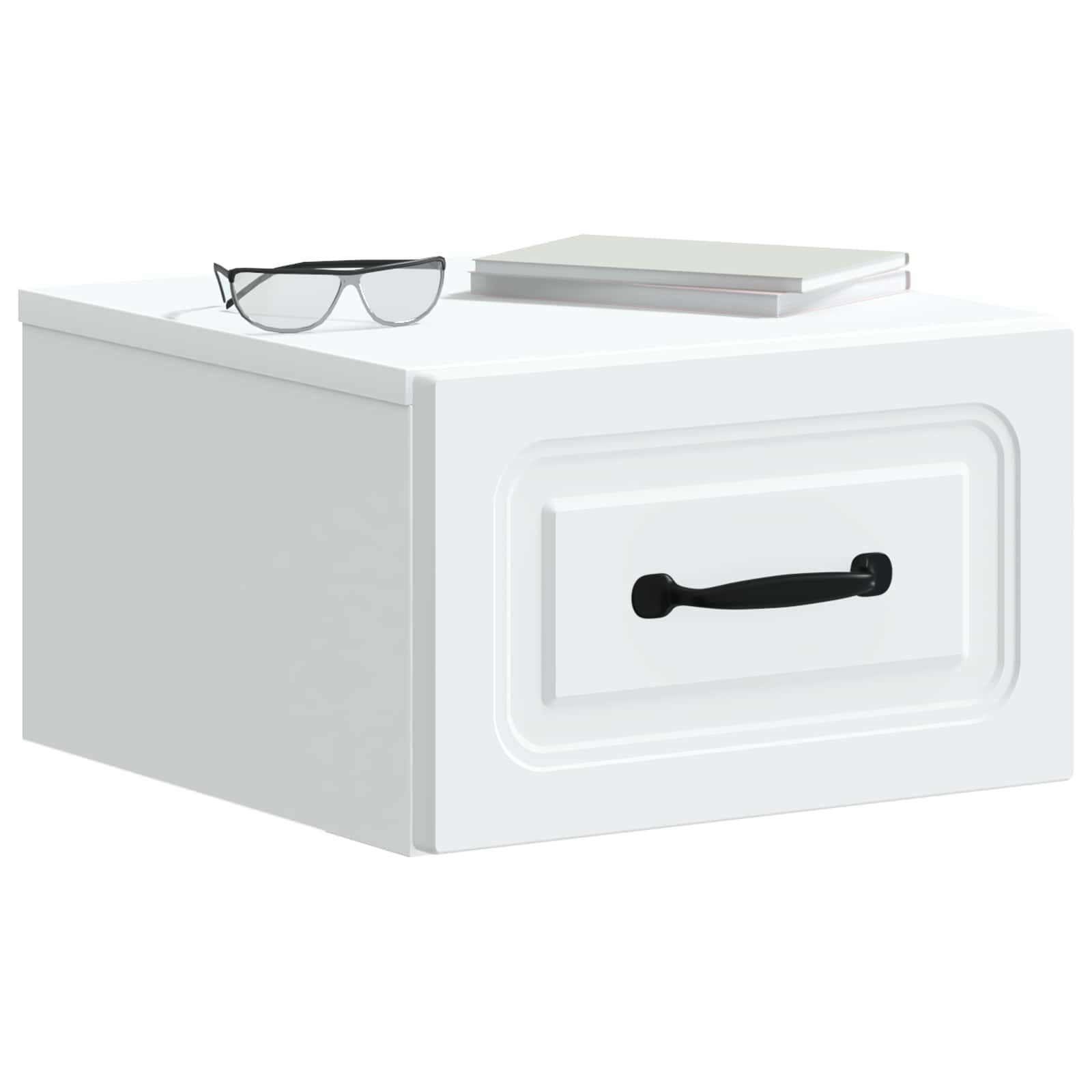 vidaXL Wandbeugel Bedkast met lade 2 pcs Oud hout 34,5 x 33 x 20 cm