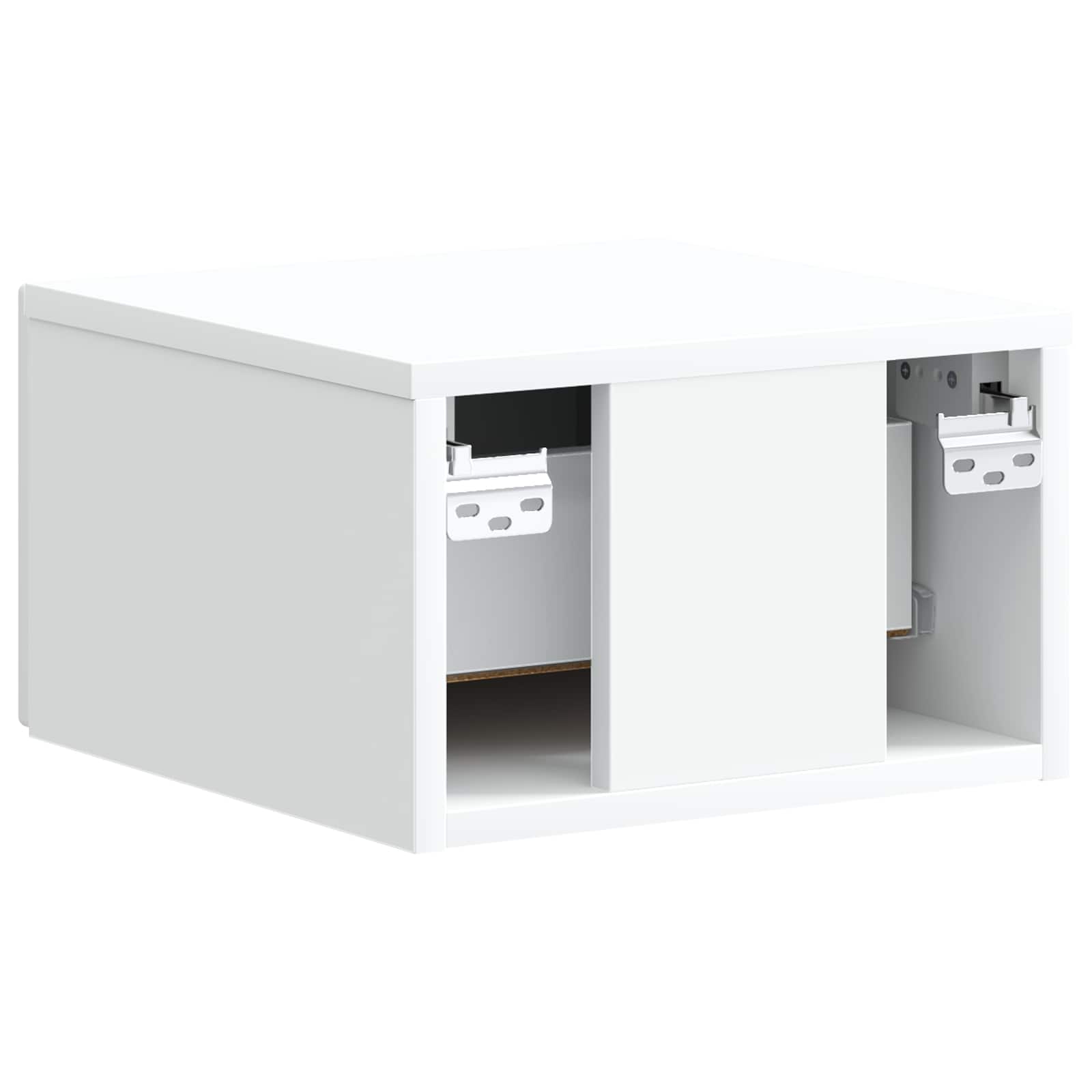 vidaXL Wandbeugel Bedkast met lade 2 pcs Oud hout 34,5 x 33 x 20 cm