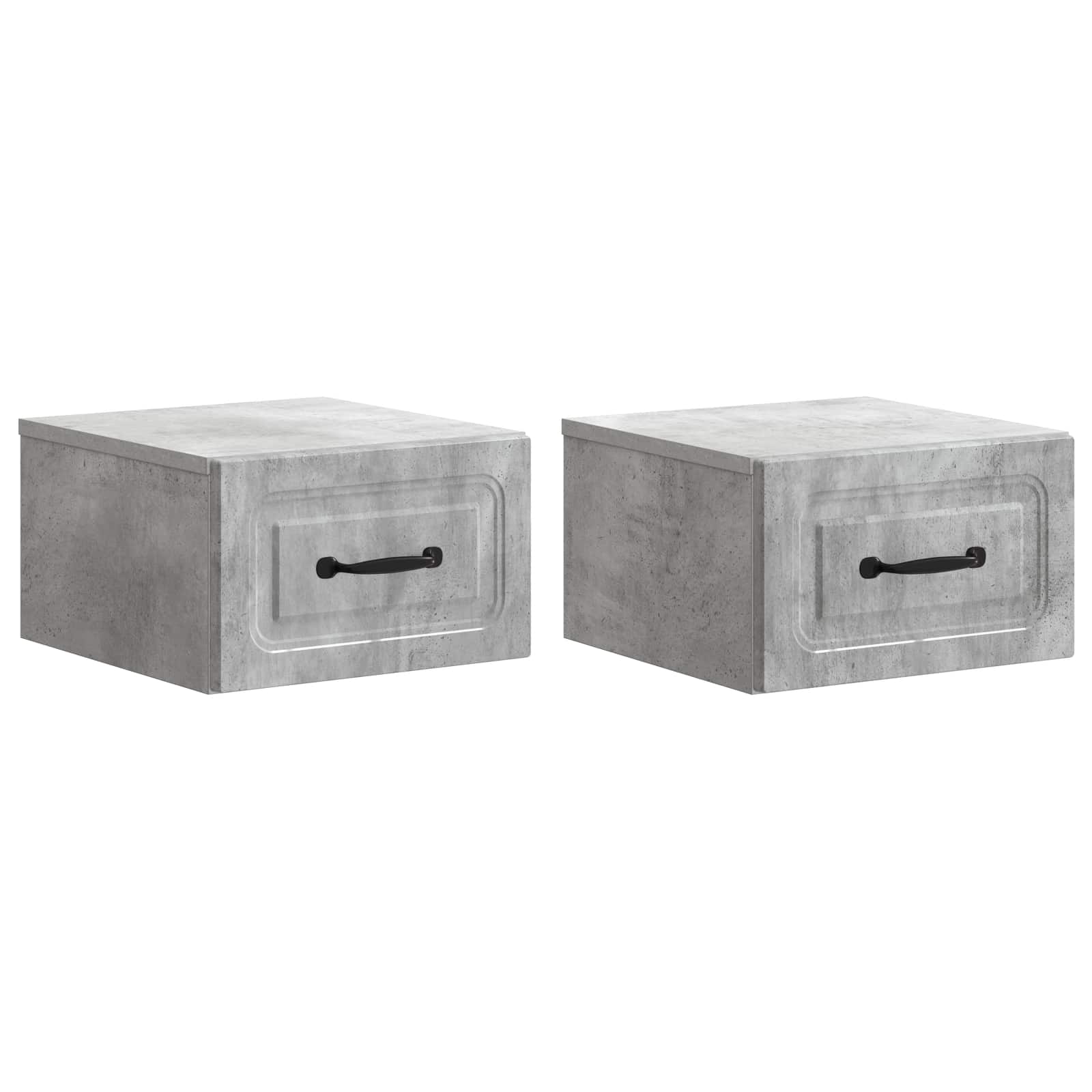 vidaXL Wandbeugel Bedkast met lade 2 pcs Oud hout 34,5 x 33 x 20 cm