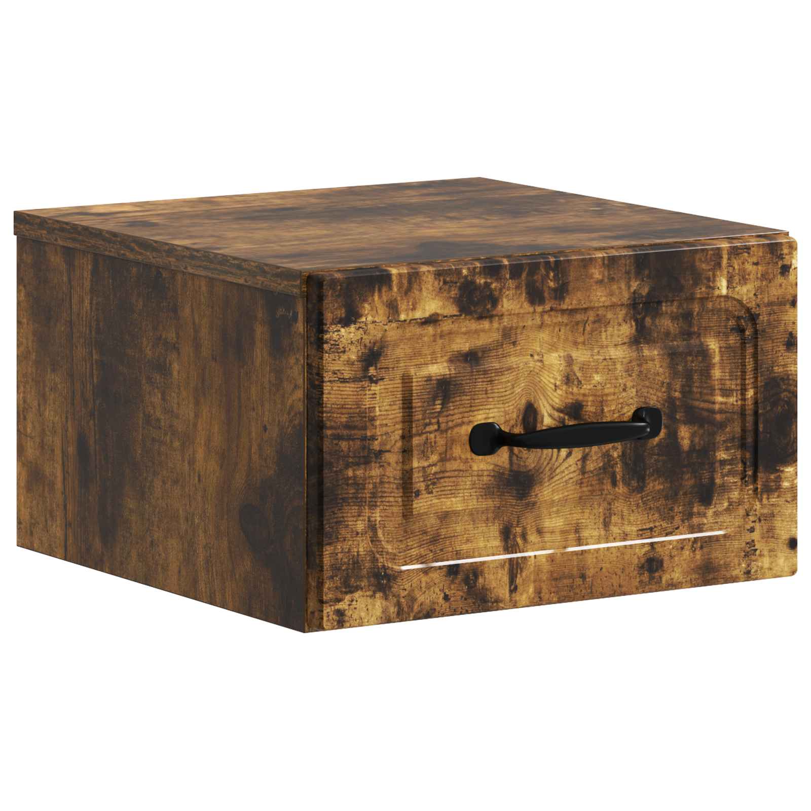 vidaXL Wandbeugel Bedkast met lade 2 pcs Oud hout 34,5 x 33 x 20 cm