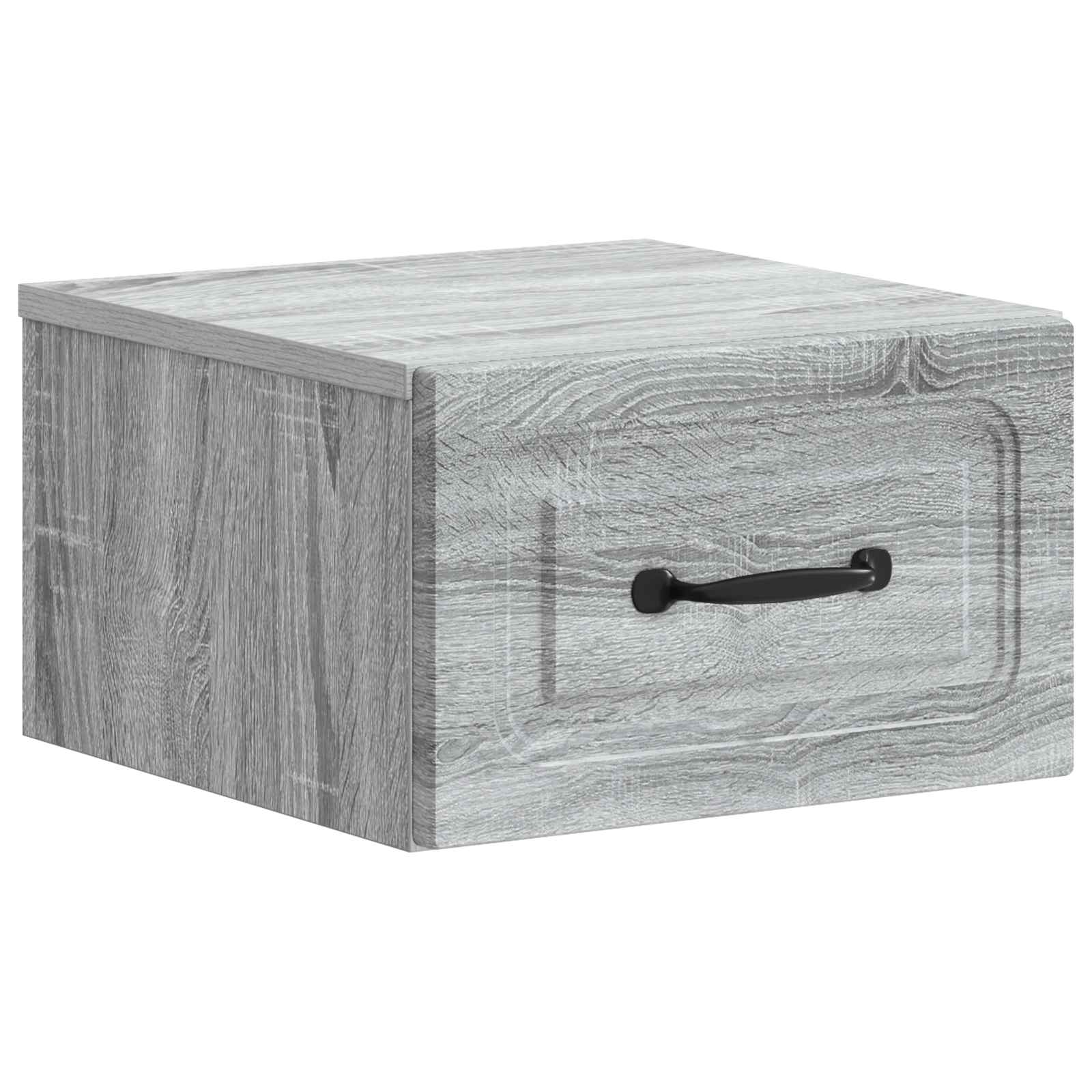 vidaXL Wandbeugel Bedkast met lade 2 pcs Oud hout 34,5 x 33 x 20 cm