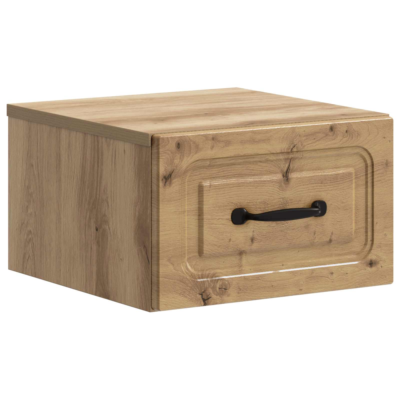 vidaXL Wandbeugel Bedkast met lade 2 pcs Oud hout 34,5 x 33 x 20 cm