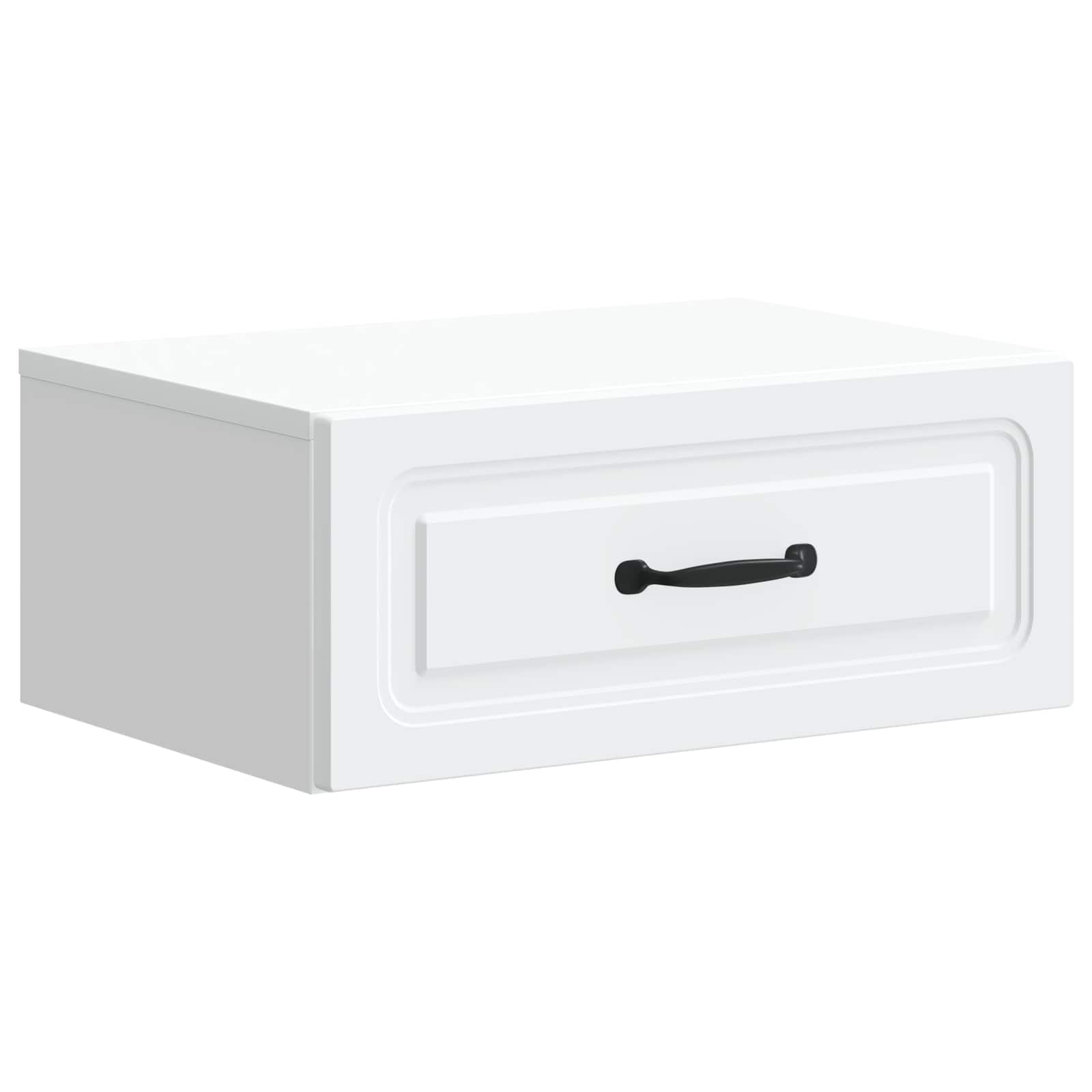 vidaXL Wandbeugel Bedkast 2 pcs Wit 49 x 34,5 x 20 cm Bewerkt hout