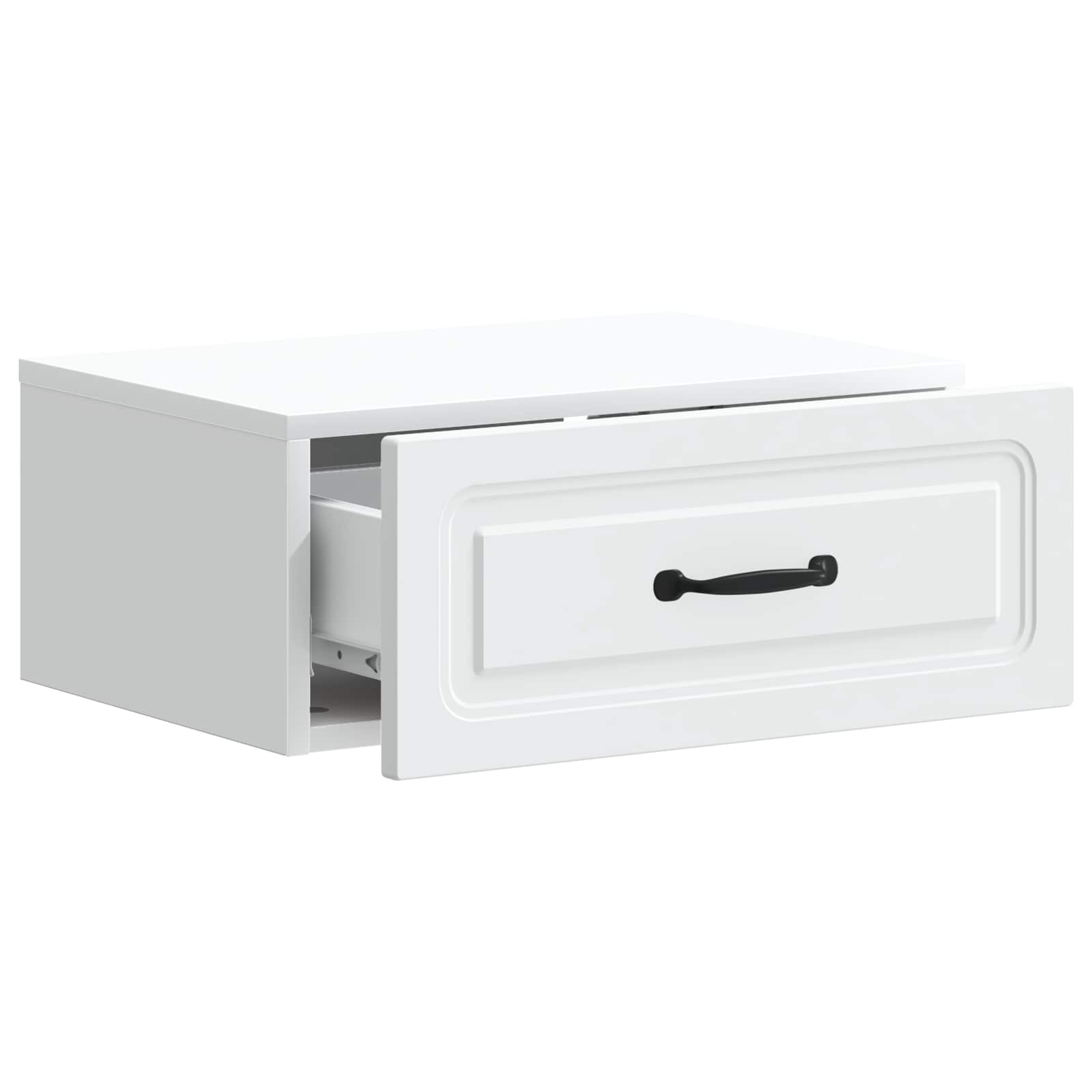 vidaXL Wandbeugel Bedkast 2 pcs Wit 49 x 34,5 x 20 cm Bewerkt hout