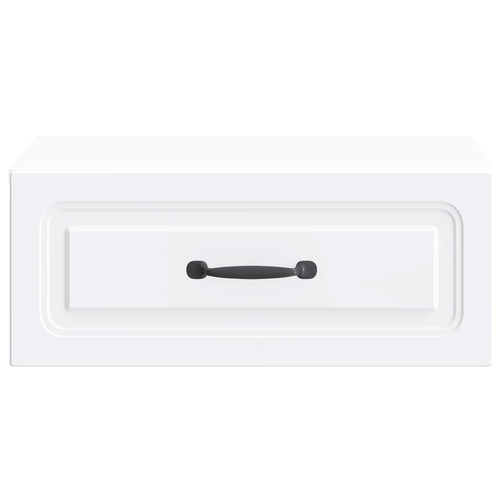 vidaXL Wandbeugel Bedkast 2 pcs Wit 49 x 34,5 x 20 cm Bewerkt hout