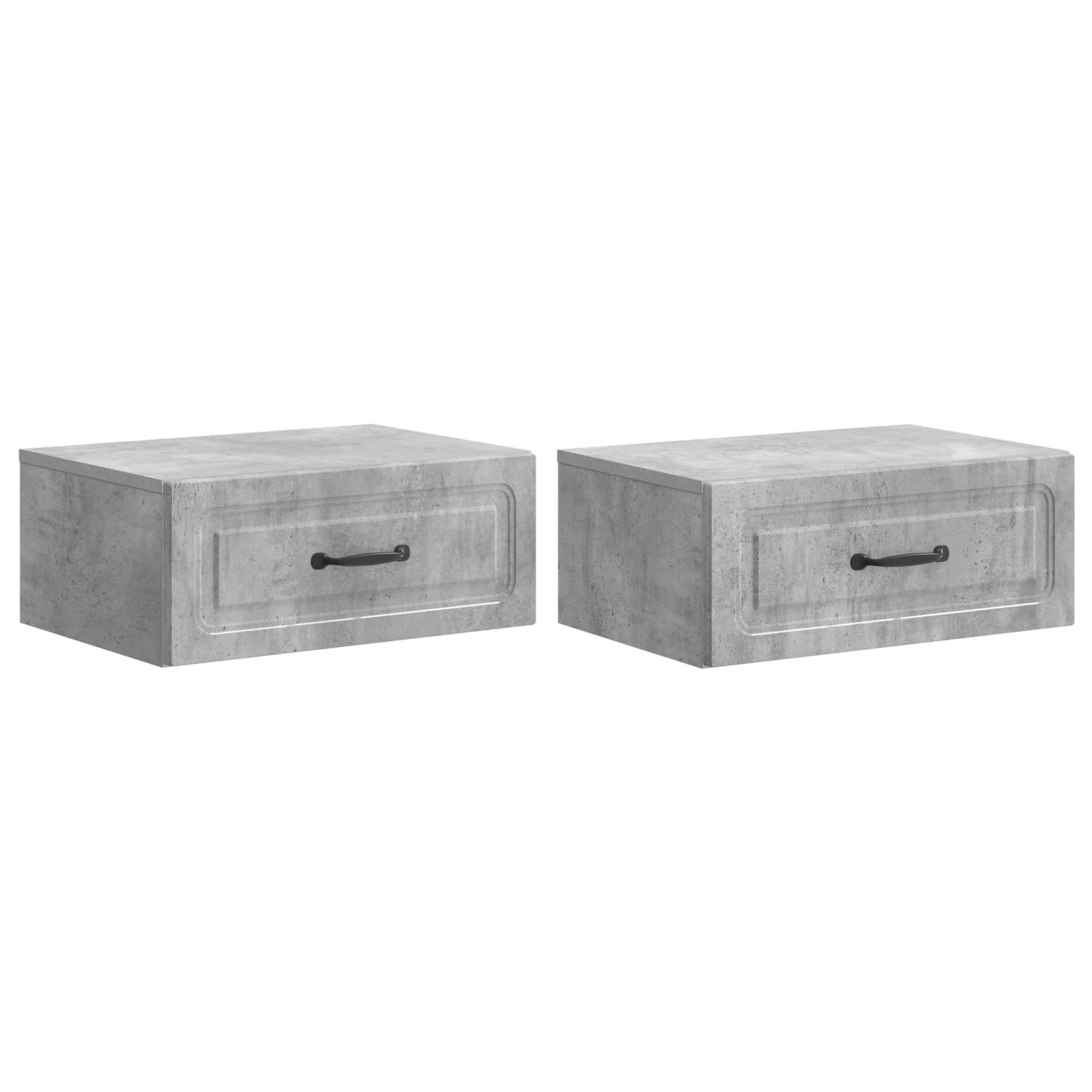 vidaXL Wandbeugel Bedkast 2 pcs Wit 49 x 34,5 x 20 cm Bewerkt hout