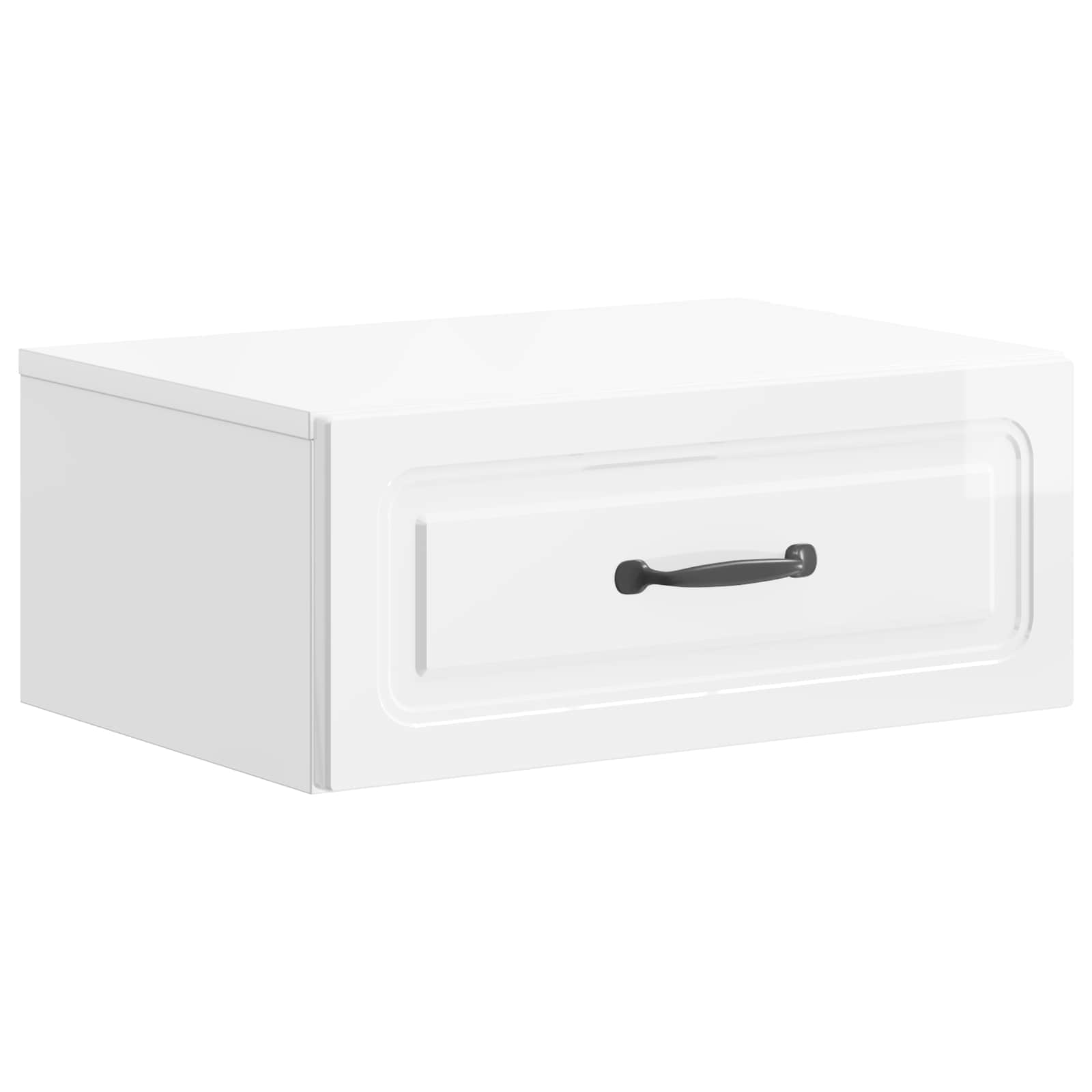 vidaXL Wandbeugel Bedkast 2 pcs Wit 49 x 34,5 x 20 cm Bewerkt hout