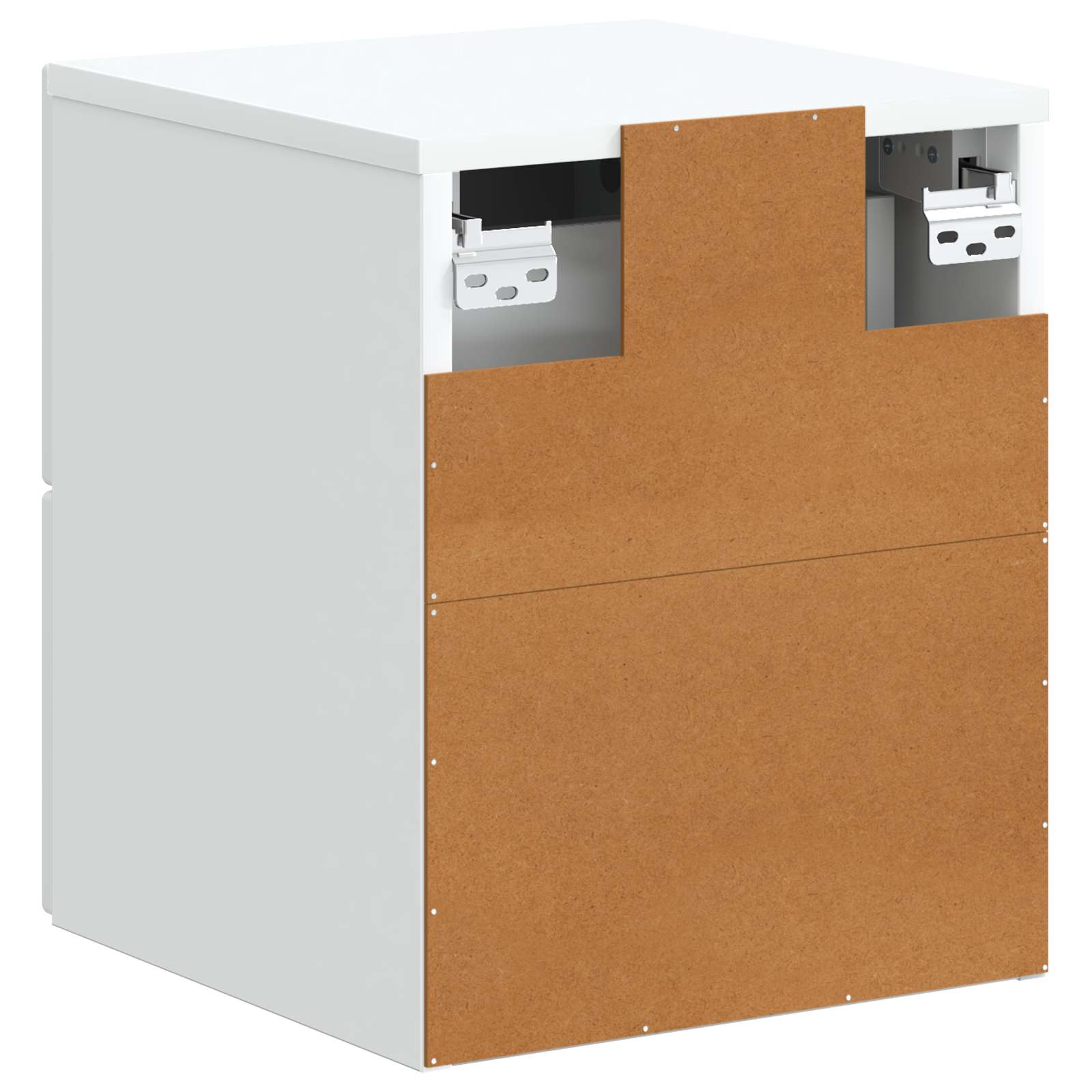 vidaXL Wandbeugel Bedkast 2 pcs Wit 34,5 x 33 x 40 cm Bewerkt hout