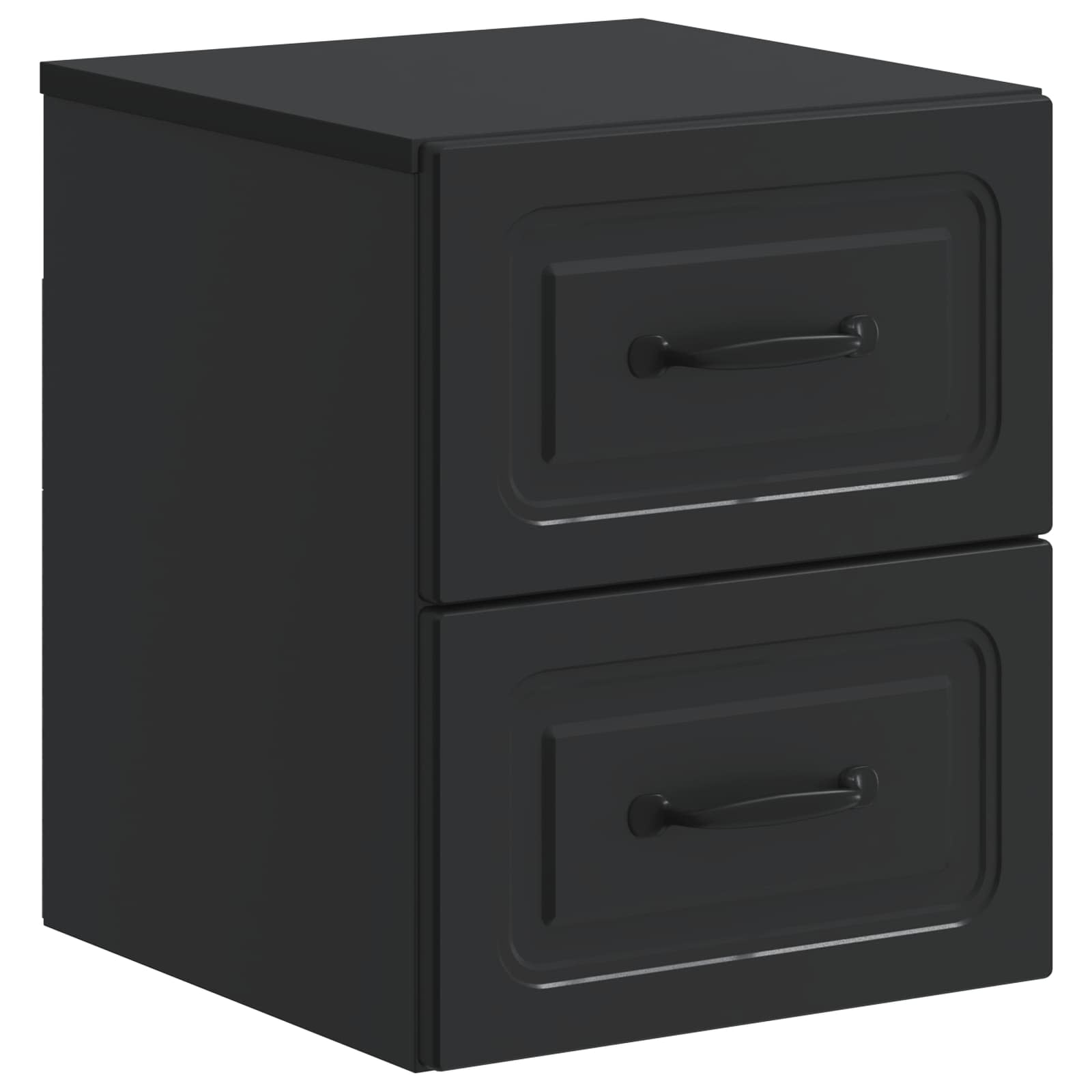 vidaXL Wandbeugel Bedkast 2 pcs Wit 34,5 x 33 x 40 cm Bewerkt hout