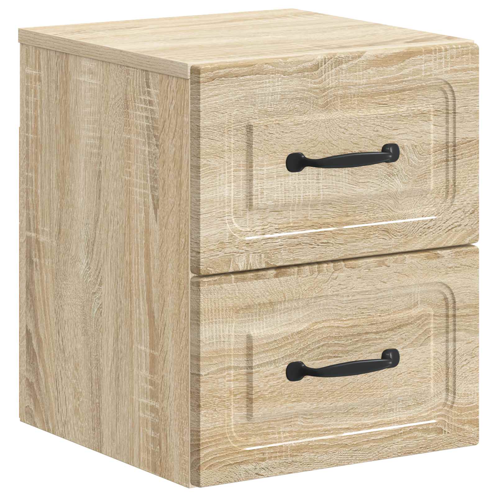 vidaXL Wandbeugel Bedkast 2 pcs Wit 34,5 x 33 x 40 cm Bewerkt hout
