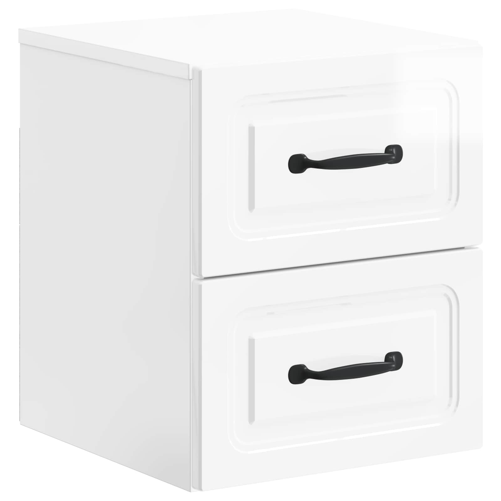 vidaXL Wandbeugel Bedkast 2 pcs Wit 34,5 x 33 x 40 cm Bewerkt hout