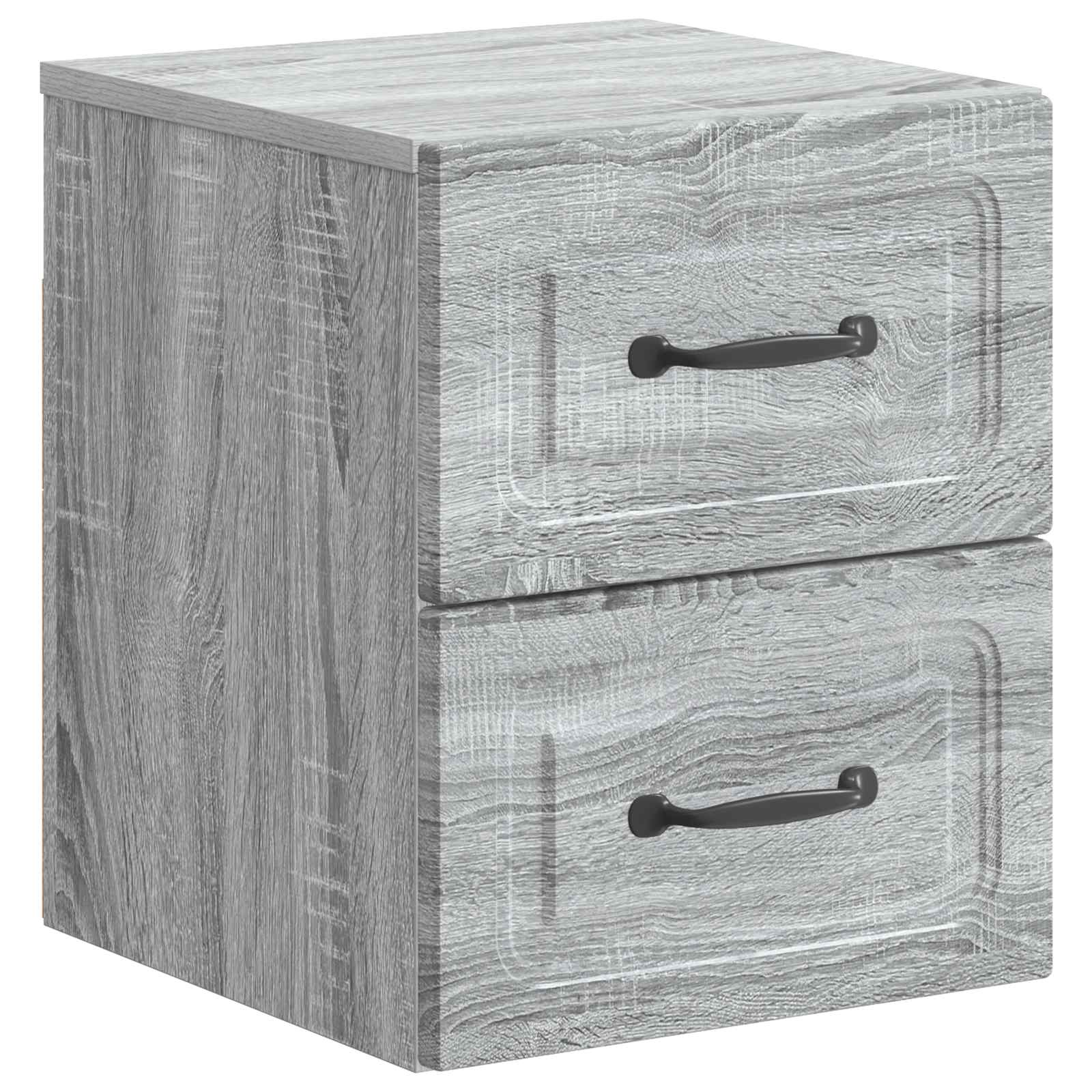 vidaXL Wandbeugel Bedkast 2 pcs Wit 34,5 x 33 x 40 cm Bewerkt hout