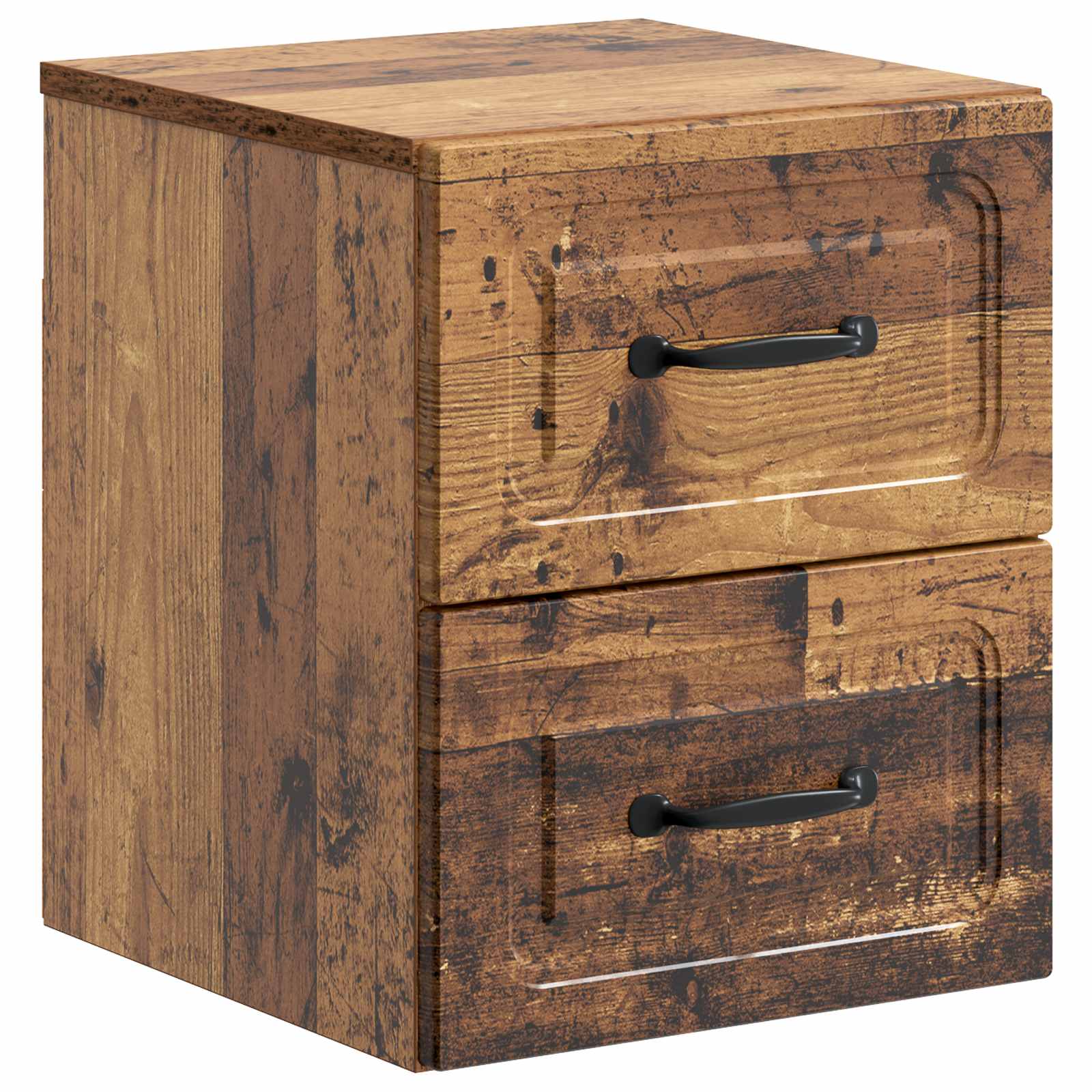 vidaXL Wandbeugel Bedkast 2 pcs Wit 34,5 x 33 x 40 cm Bewerkt hout