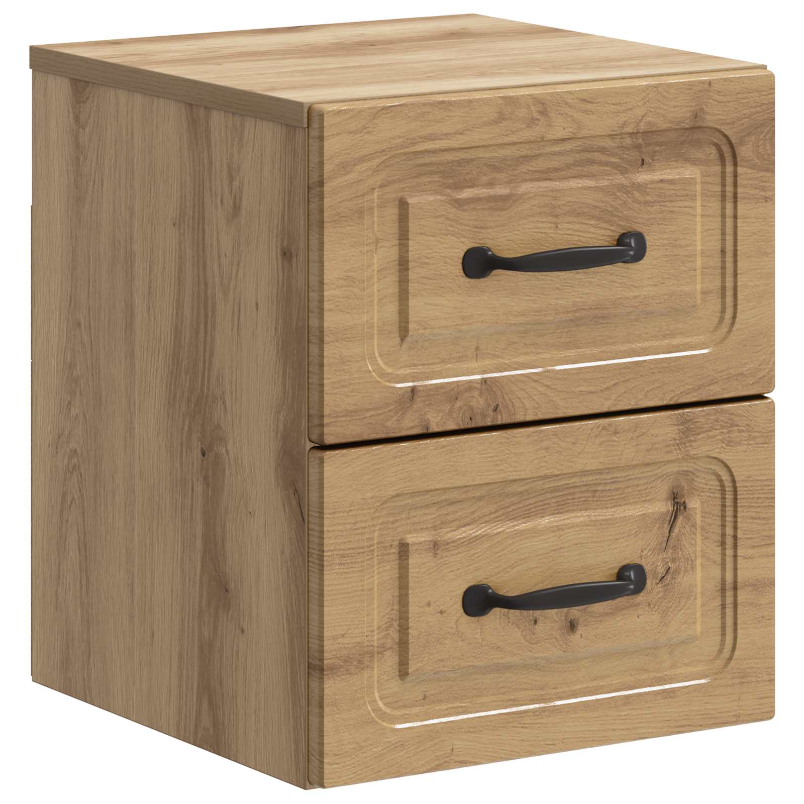 vidaXL Wandbeugel Bedkast 2 pcs Wit 34,5 x 33 x 40 cm Bewerkt hout
