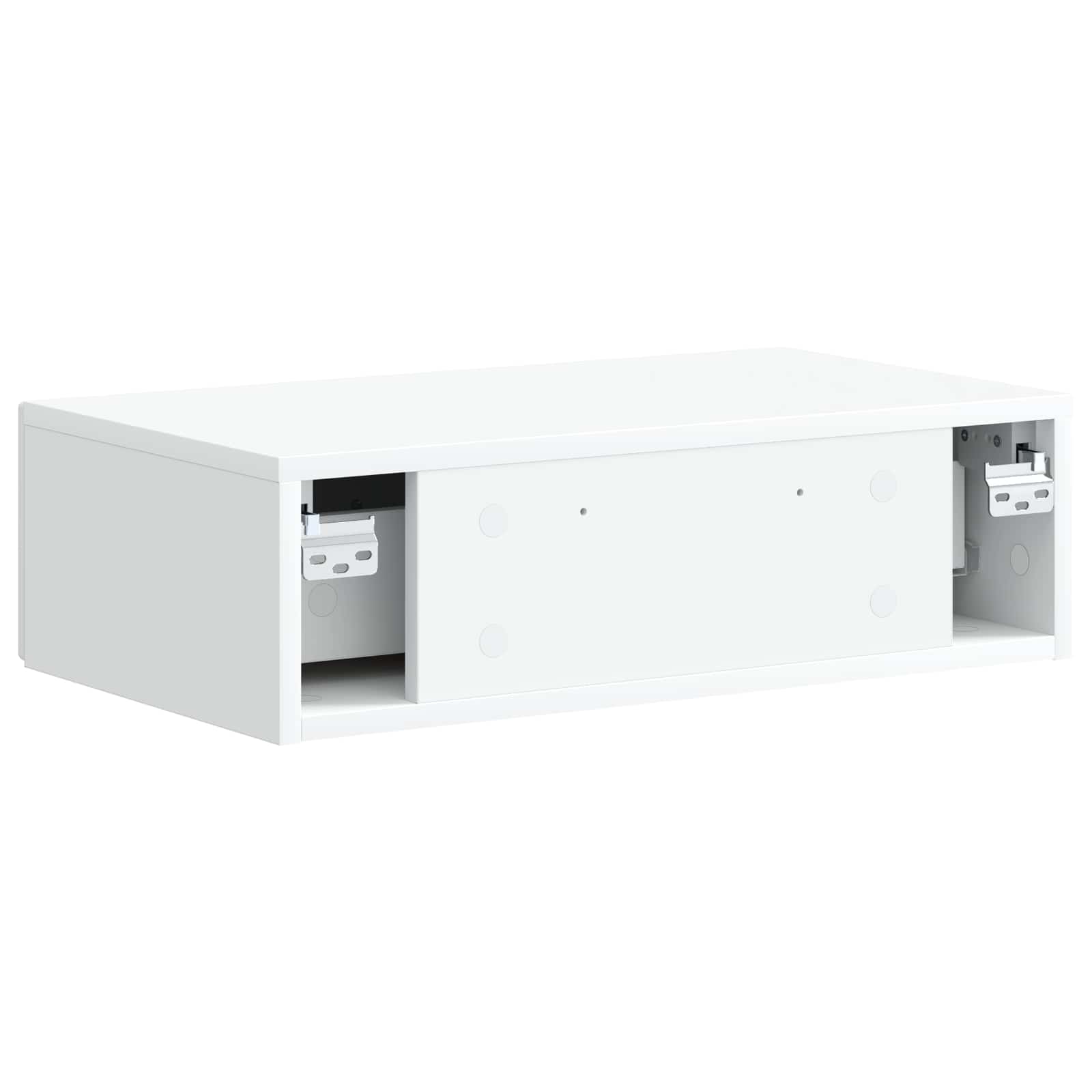 vidaXL Wandmontage Zijtafel Zwart 59 x 34,5 x 17 cm Bewerkt hout