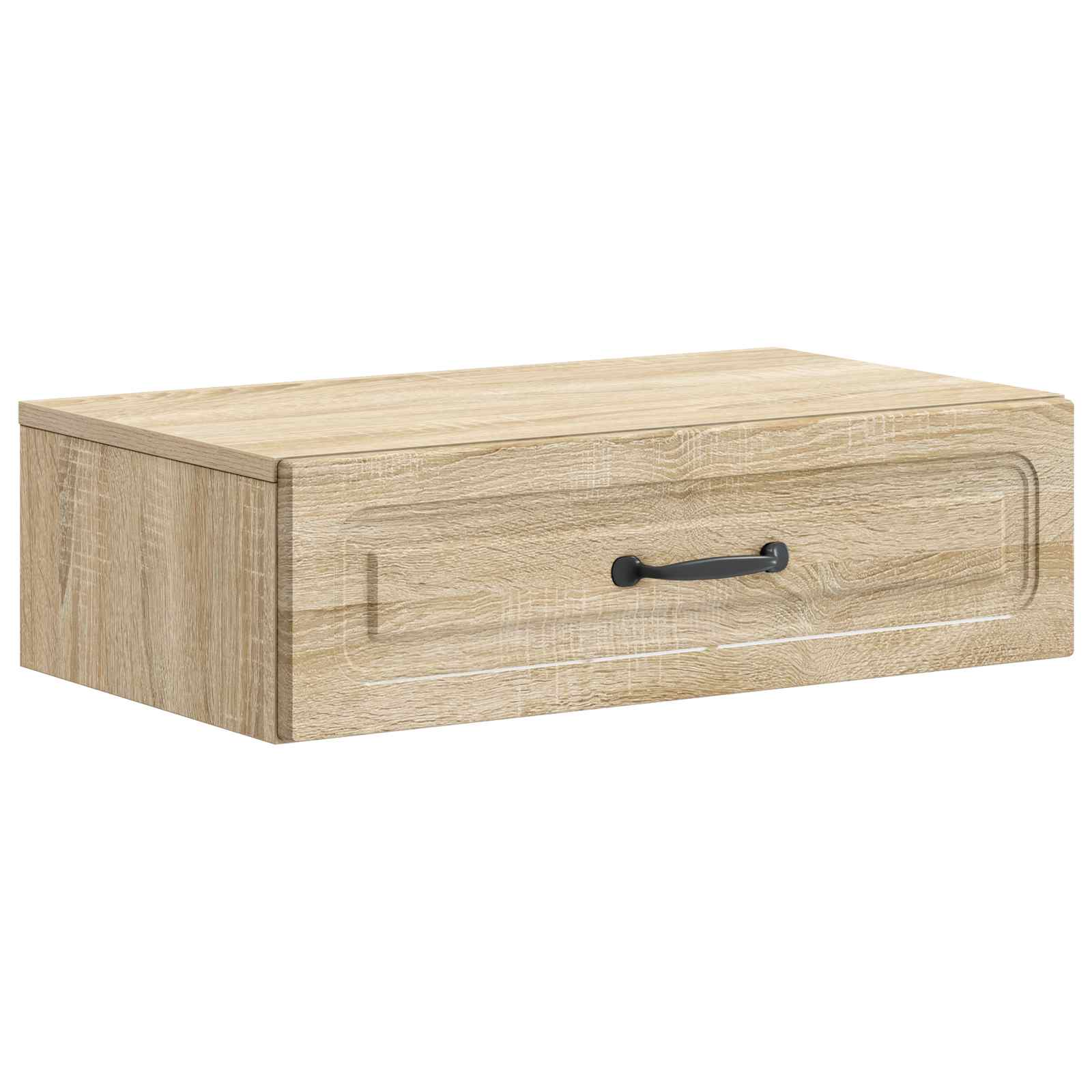 vidaXL Wandmontage Zijtafel Zwart 59 x 34,5 x 17 cm Bewerkt hout