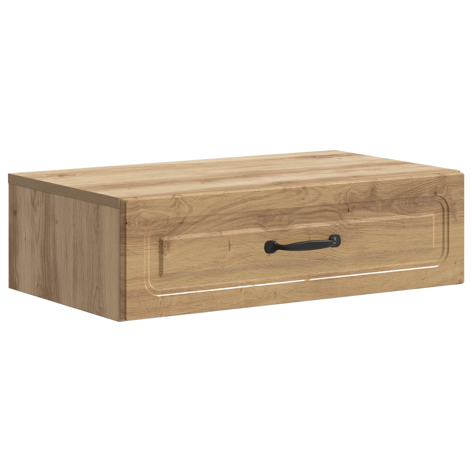 vidaXL Wandmontage Zijtafel Zwart 59 x 34,5 x 17 cm Bewerkt hout