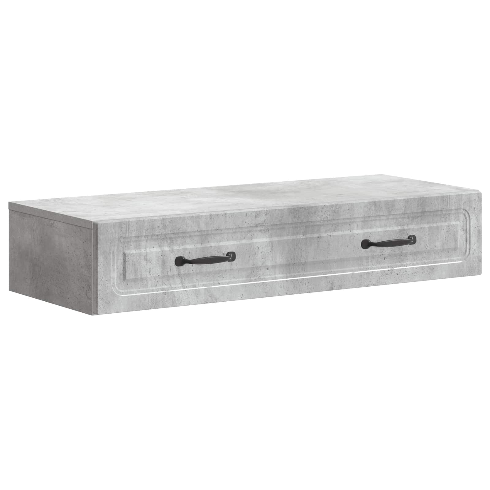vidaXL Wandmontage Zijtafel Zwart 59 x 34,5 x 17 cm Bewerkt hout