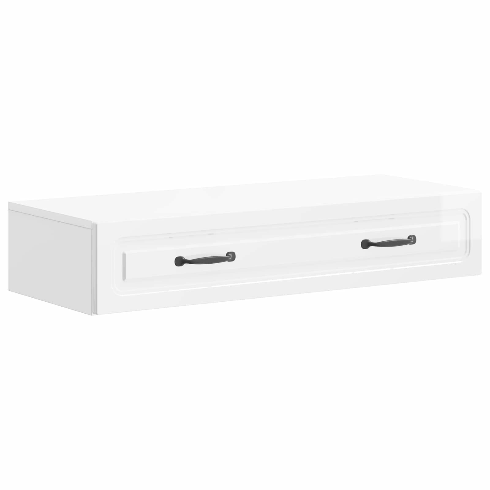 vidaXL Wandmontage Zijtafel Zwart 59 x 34,5 x 17 cm Bewerkt hout