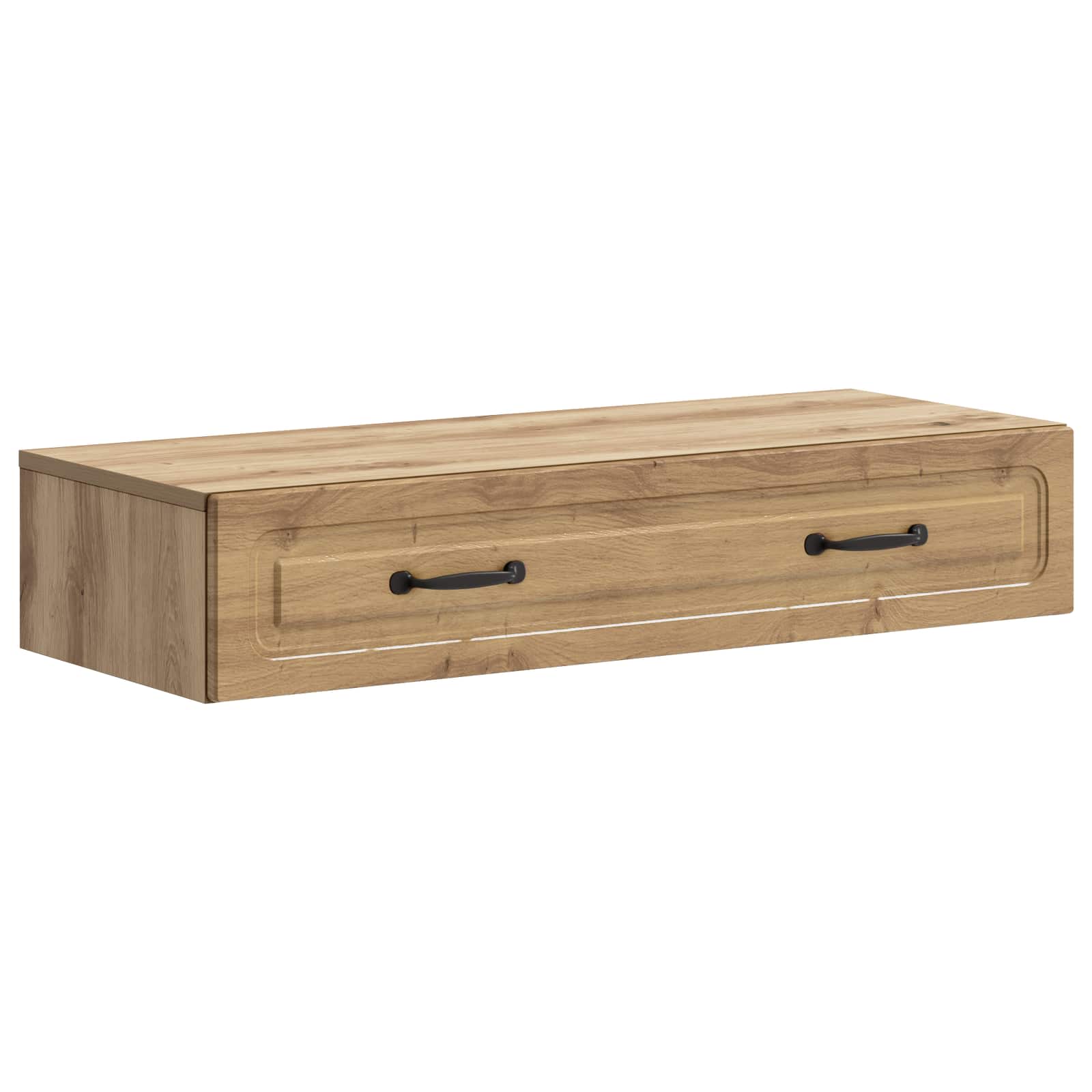 vidaXL Wandmontage Zijtafel Zwart 59 x 34,5 x 17 cm Bewerkt hout