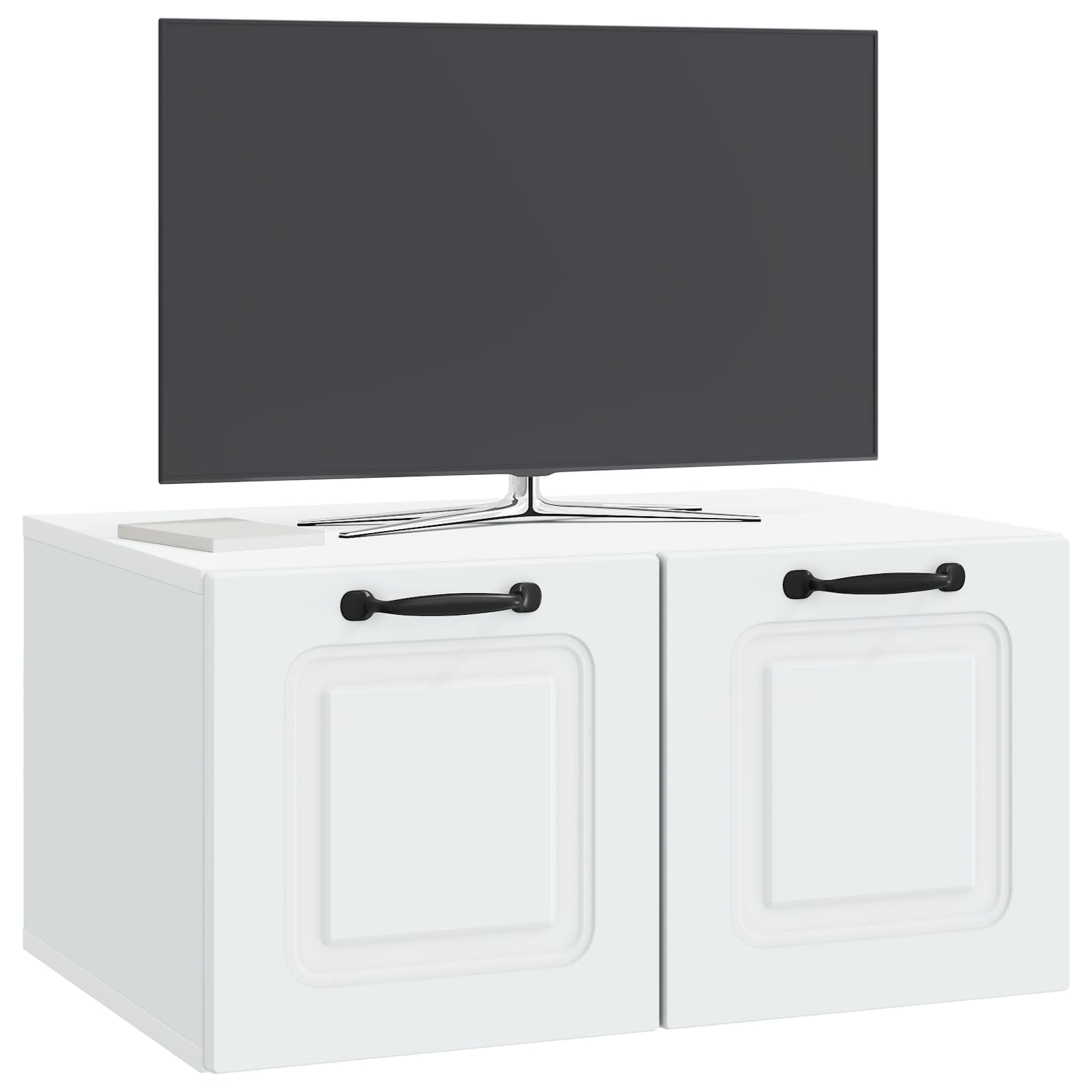 vidaXL Wandbeugel TV-kast Zwart 59,5 x 41 x 30 cm Bewerkt hout