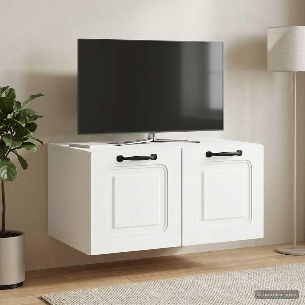 vidaXL Wandbeugel TV-kast Zwart 59,5 x 41 x 30 cm Bewerkt hout