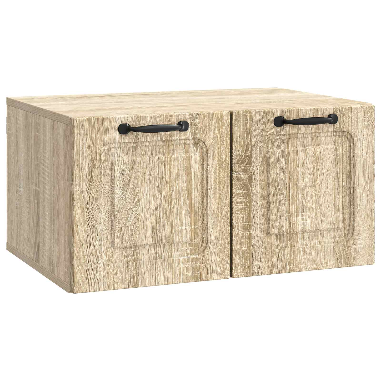 vidaXL Wandbeugel TV-kast Zwart 59,5 x 41 x 30 cm Bewerkt hout
