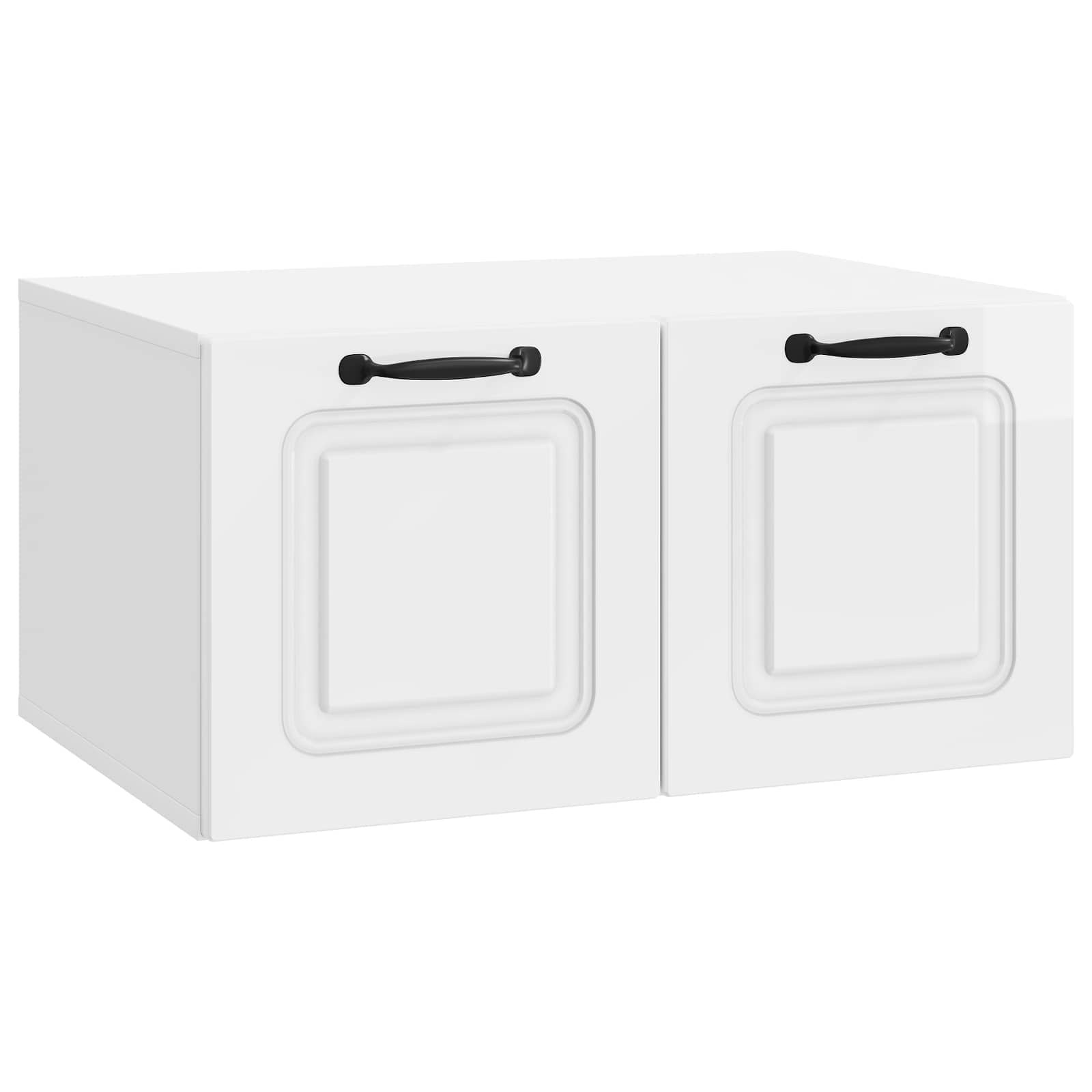 vidaXL Wandbeugel TV-kast Zwart 59,5 x 41 x 30 cm Bewerkt hout