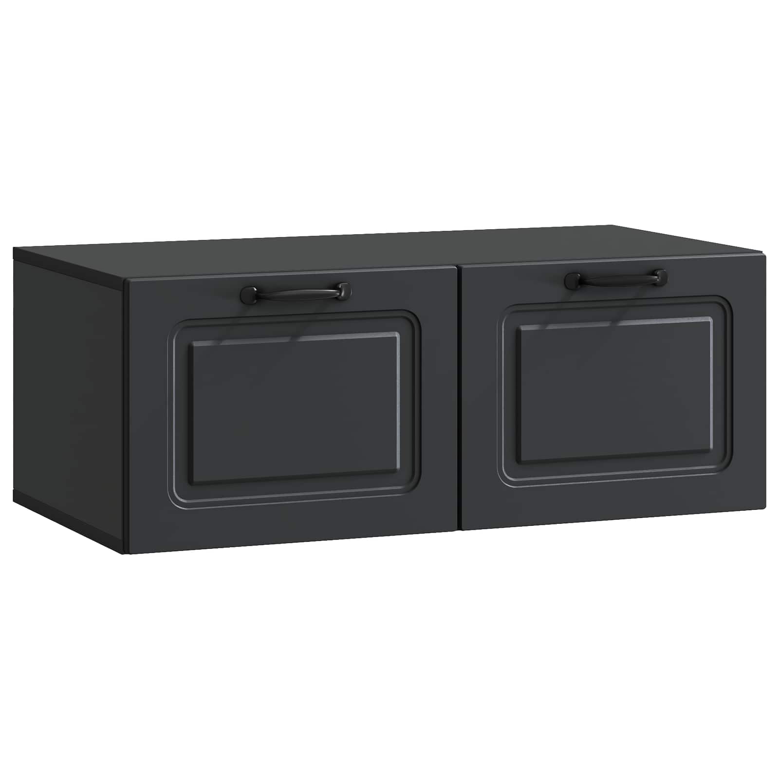 vidaXL Wandbeugel TV-kast Zwart 59,5 x 41 x 30 cm Bewerkt hout
