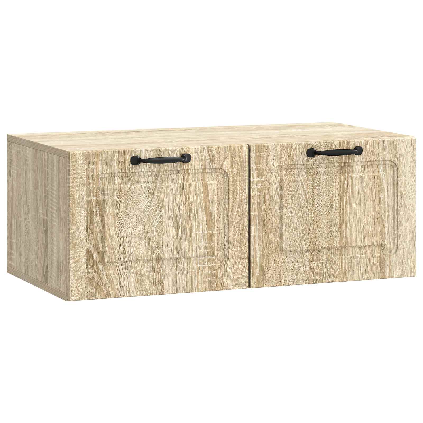 vidaXL Wandbeugel TV-kast Zwart 59,5 x 41 x 30 cm Bewerkt hout