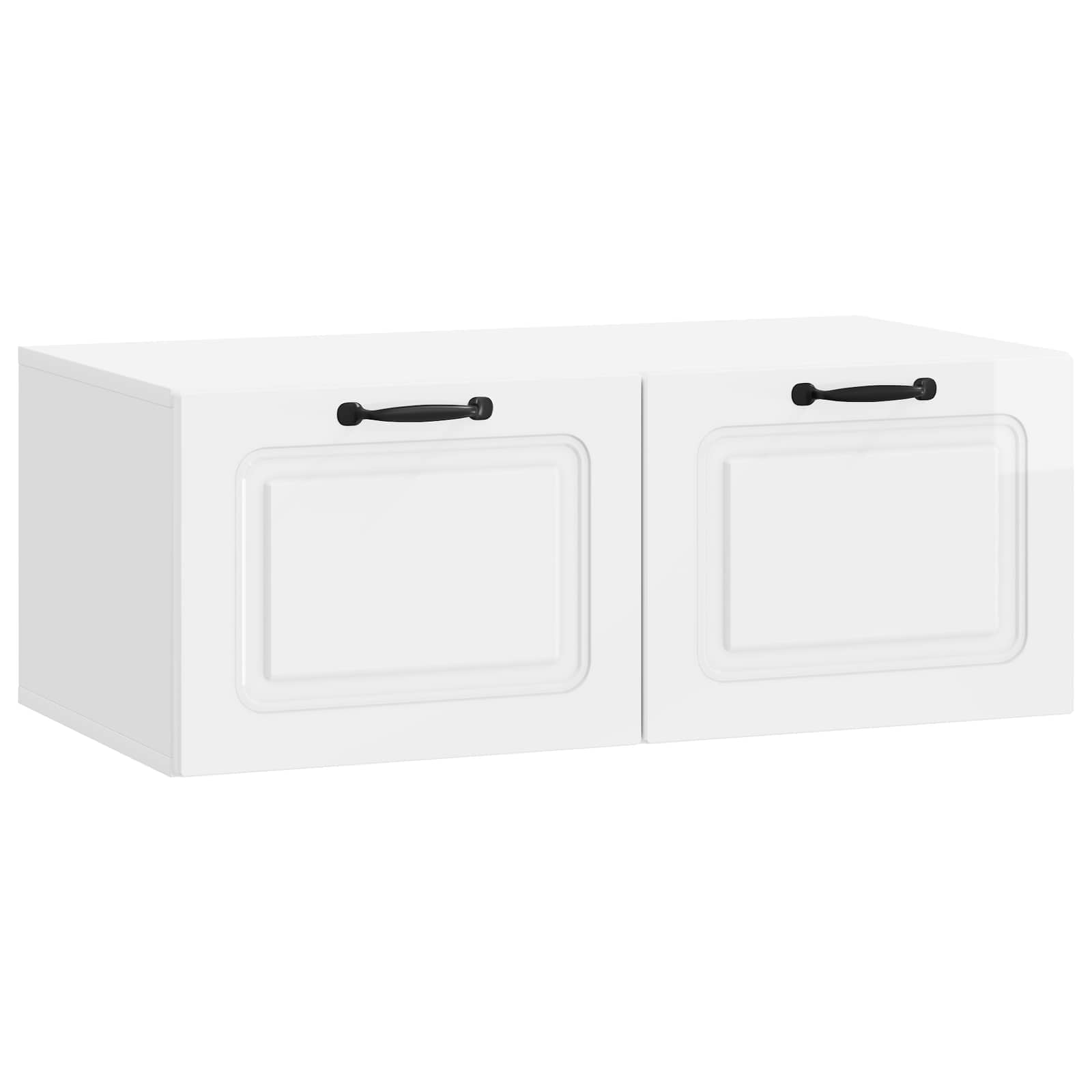vidaXL Wandbeugel TV-kast Zwart 59,5 x 41 x 30 cm Bewerkt hout