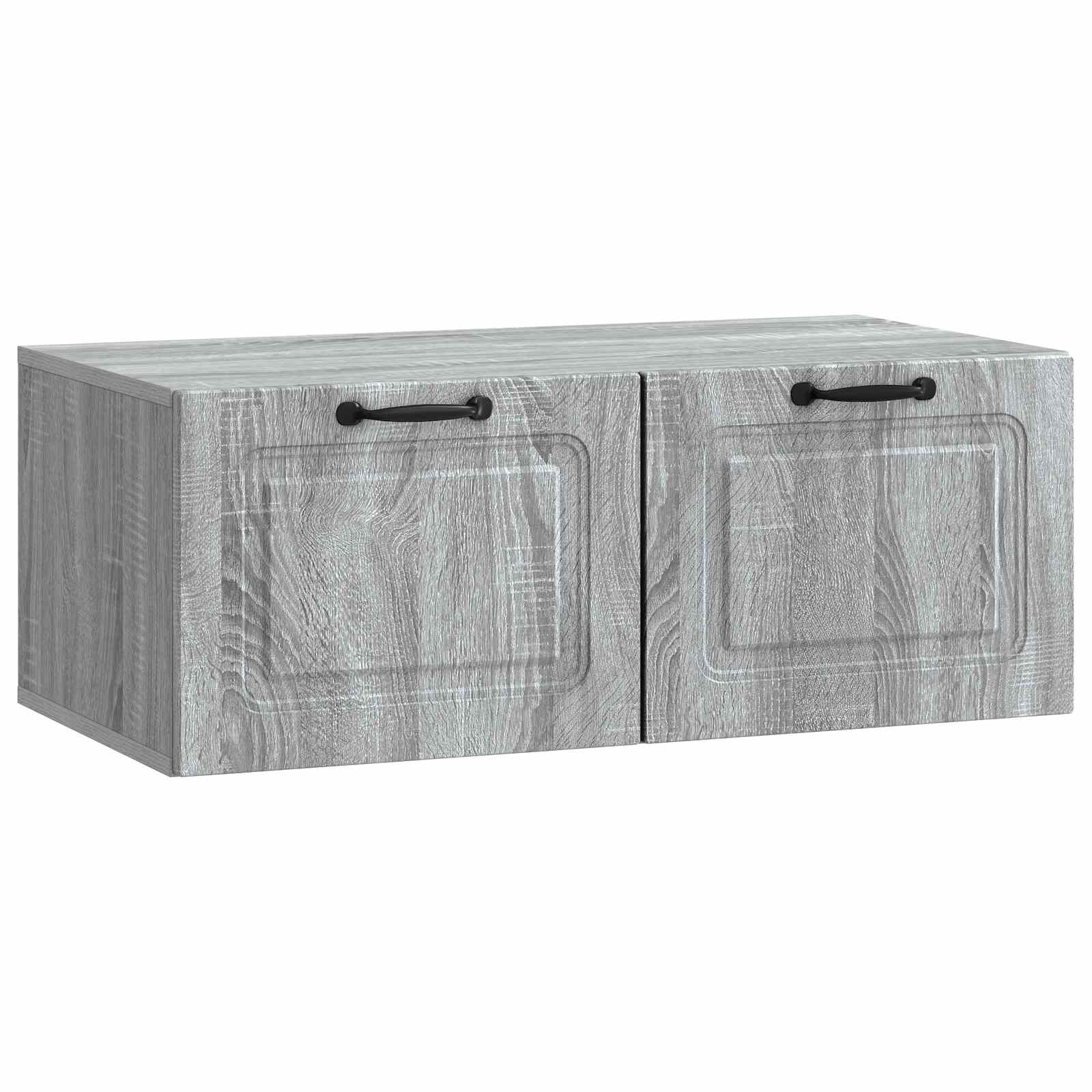 vidaXL Wandbeugel TV-kast Zwart 59,5 x 41 x 30 cm Bewerkt hout
