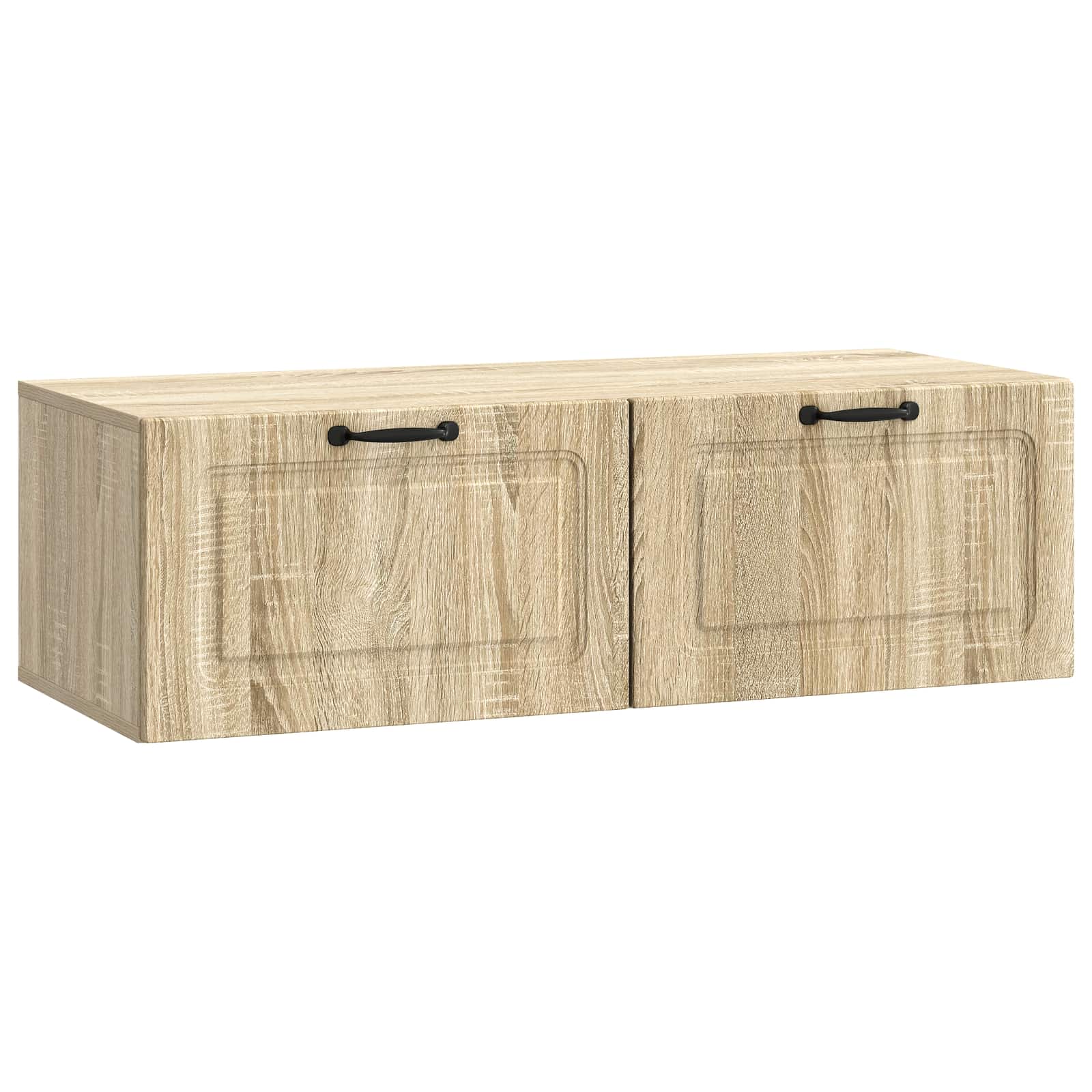 vidaXL Wandbeugel TV-kast Zwart 59,5 x 41 x 30 cm Bewerkt hout