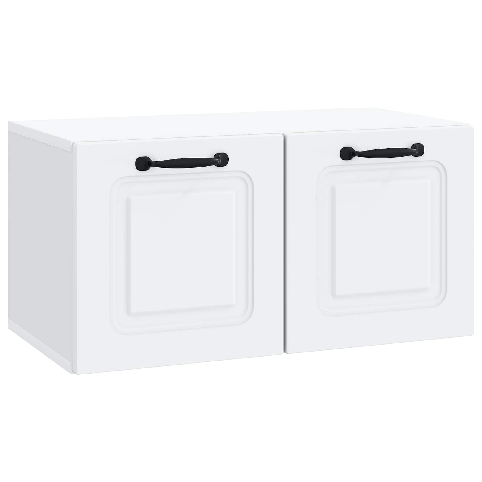 vidaXL Wandbeugel TV-kast Zwart 59,5 x 41 x 30 cm Bewerkt hout
