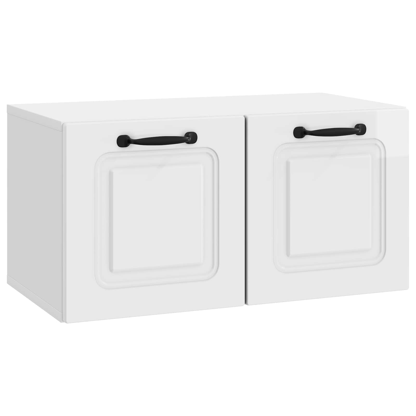 vidaXL Wandbeugel TV-kast Zwart 59,5 x 41 x 30 cm Bewerkt hout