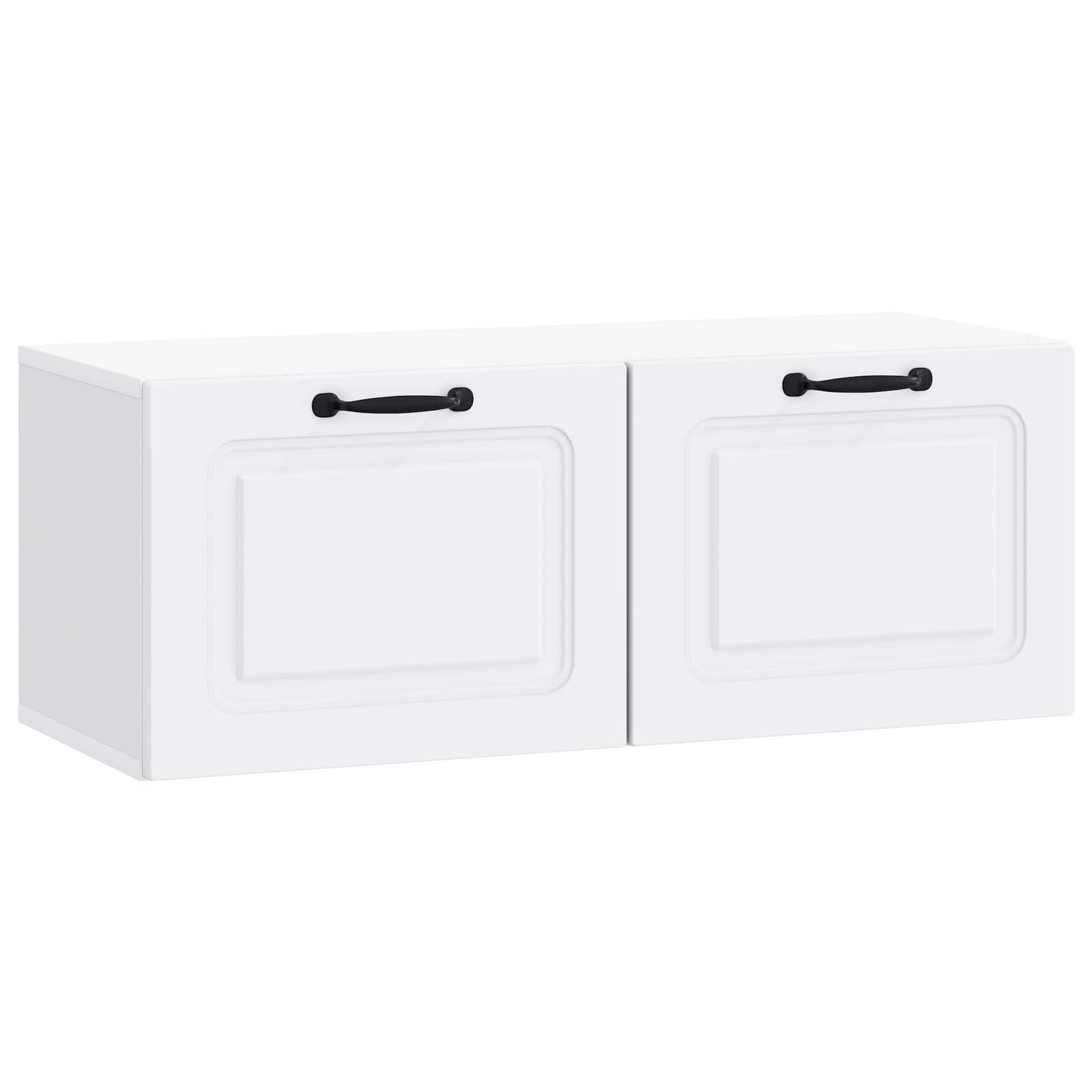 vidaXL Wandbeugel TV-kast Zwart 59,5 x 41 x 30 cm Bewerkt hout