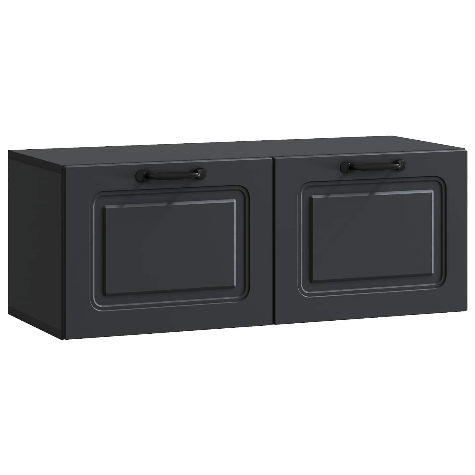 vidaXL Wandbeugel TV-kast Zwart 59,5 x 41 x 30 cm Bewerkt hout