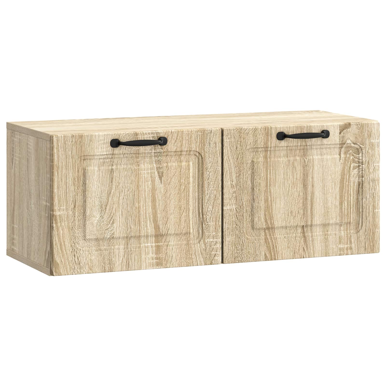 vidaXL Wandbeugel TV-kast Zwart 59,5 x 41 x 30 cm Bewerkt hout