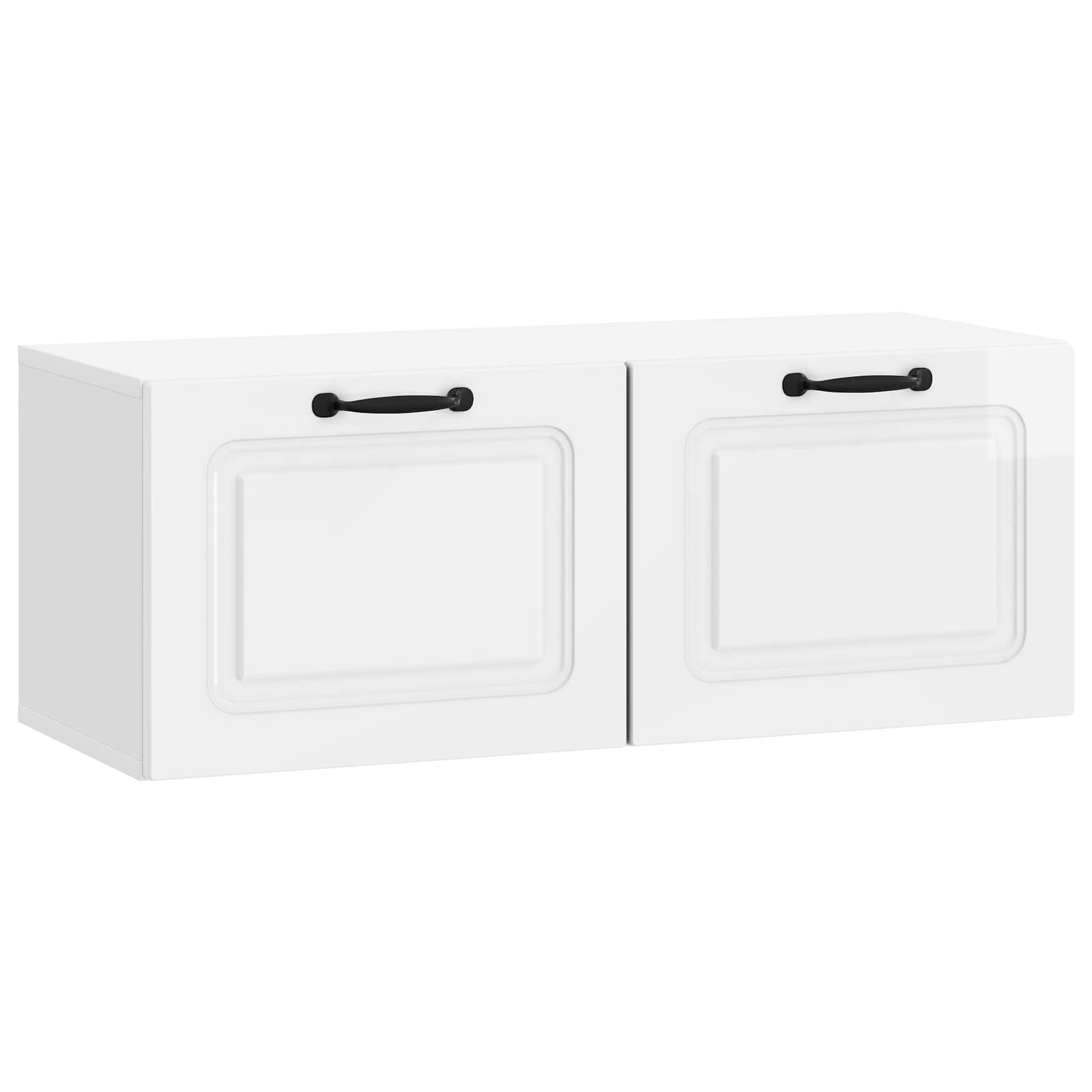 vidaXL Wandbeugel TV-kast Zwart 59,5 x 41 x 30 cm Bewerkt hout