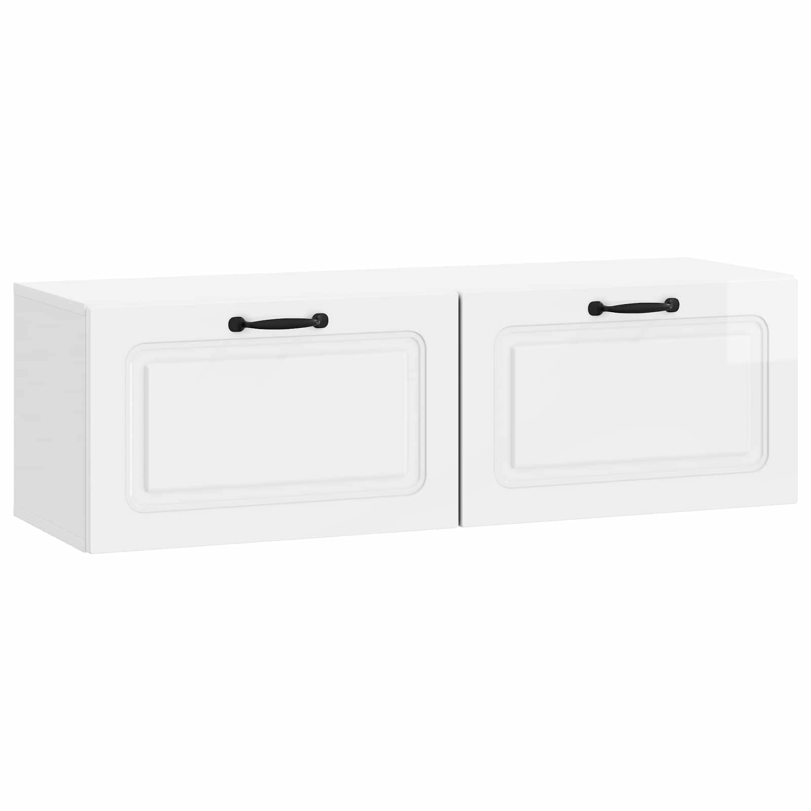 vidaXL Wandbeugel TV-kast Zwart 59,5 x 41 x 30 cm Bewerkt hout