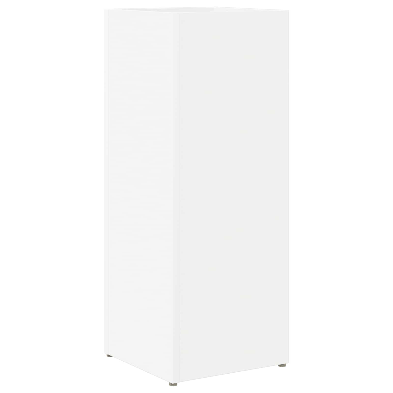 vidaXL Paraplu Standaard met opslag Wit 25 x 24,5 x 64 cm Bewerkt hout