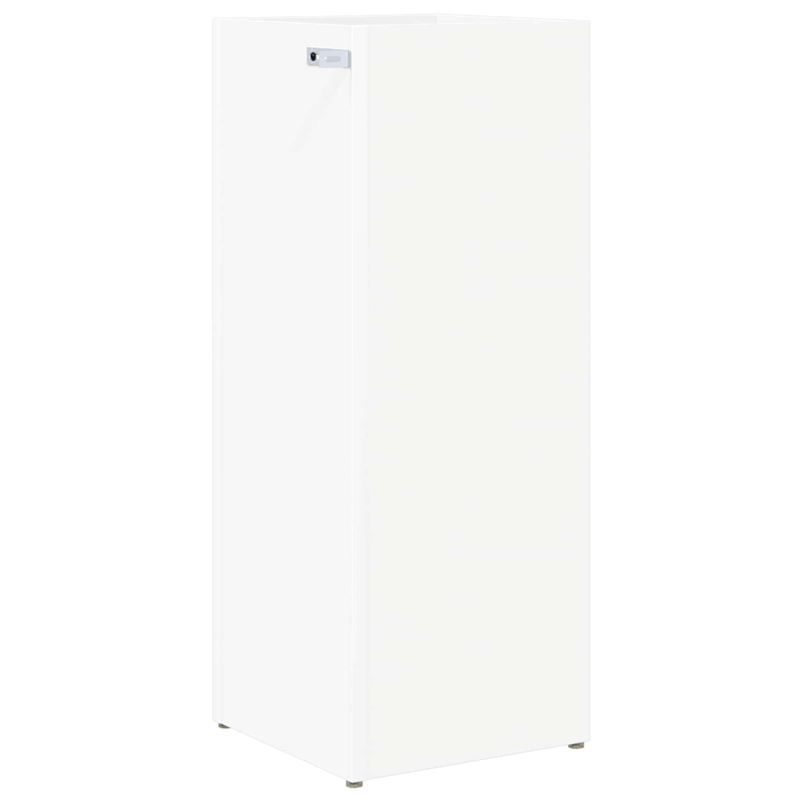 vidaXL Paraplu Standaard met opslag Wit 25 x 24,5 x 64 cm Bewerkt hout