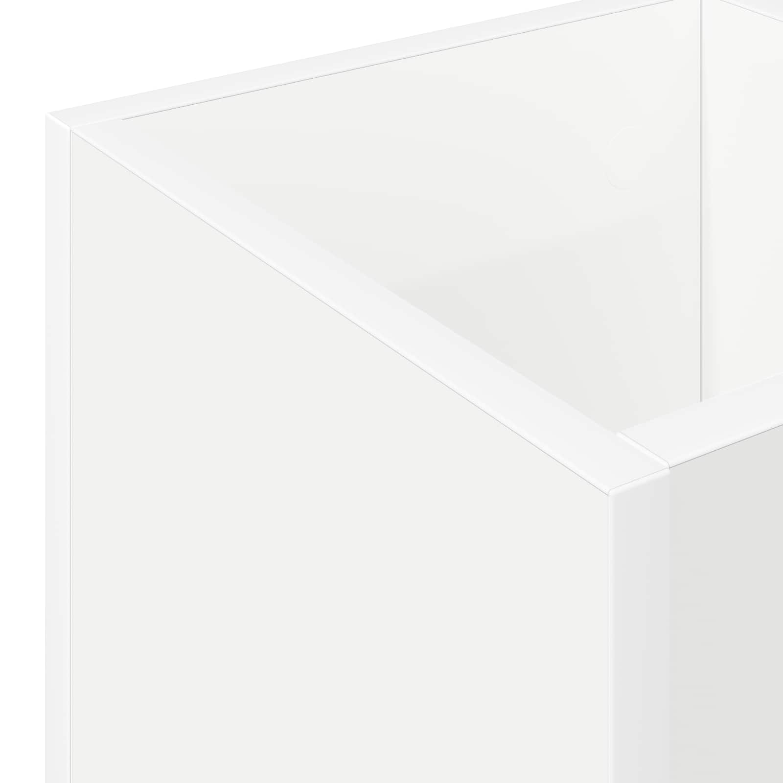 vidaXL Paraplu Standaard met opslag Wit 25 x 24,5 x 64 cm Bewerkt hout