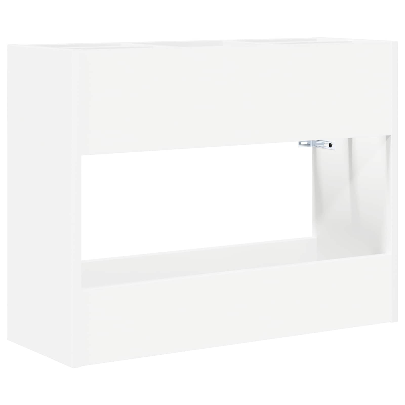 vidaXL Paraplu Standaard met opslag Wit 65 x 24 x 50 cm Bewerkt hout