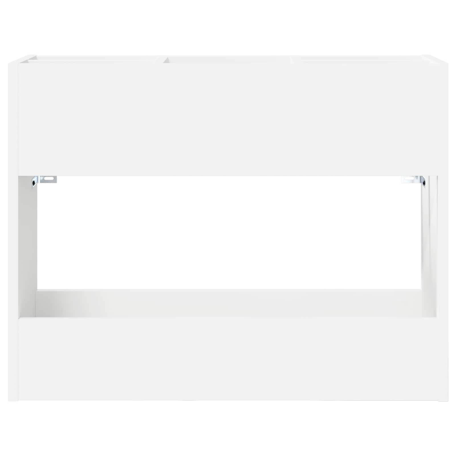 vidaXL Paraplu Standaard met opslag Wit 65 x 24 x 50 cm Bewerkt hout