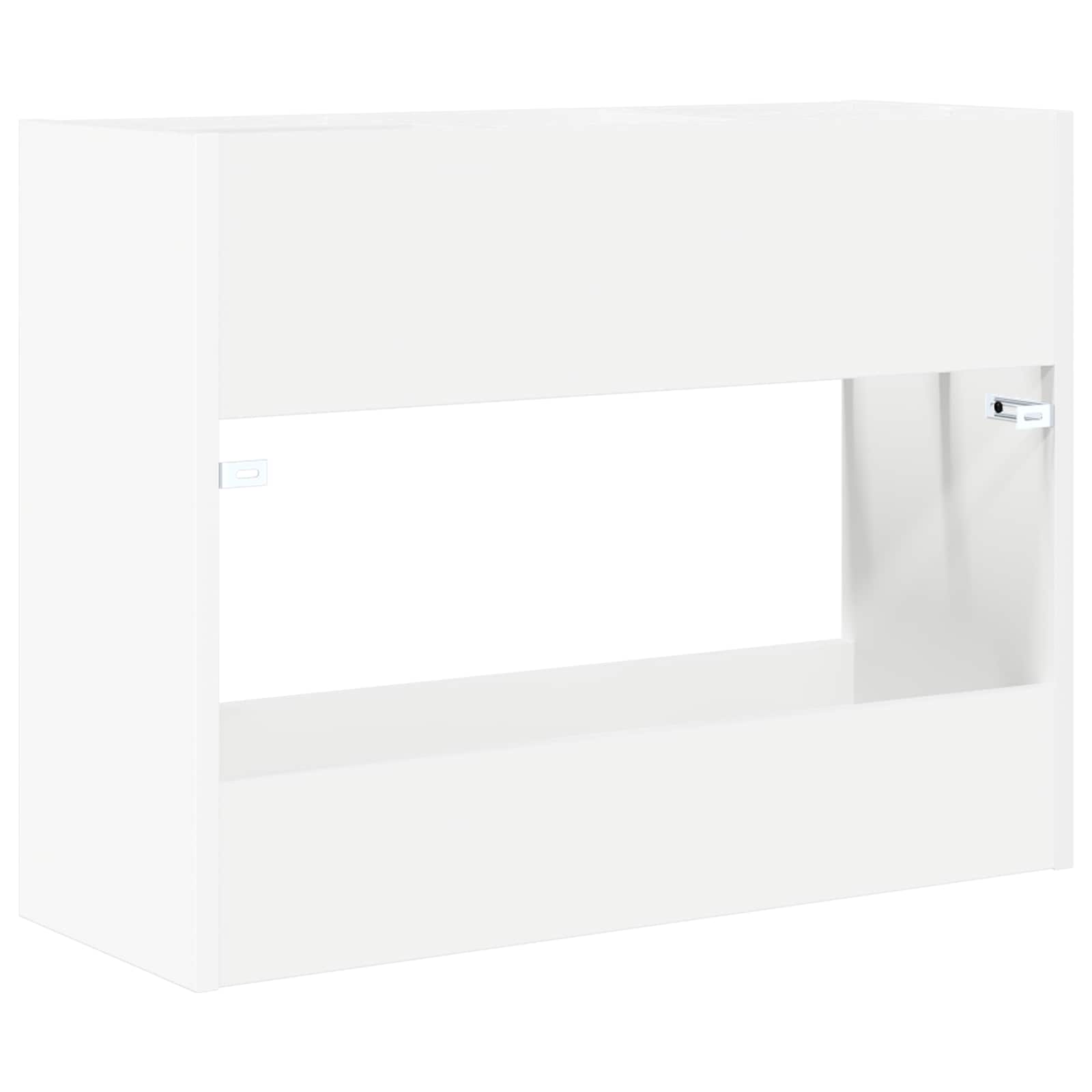 vidaXL Paraplu Standaard met opslag Wit 65 x 24 x 50 cm Bewerkt hout